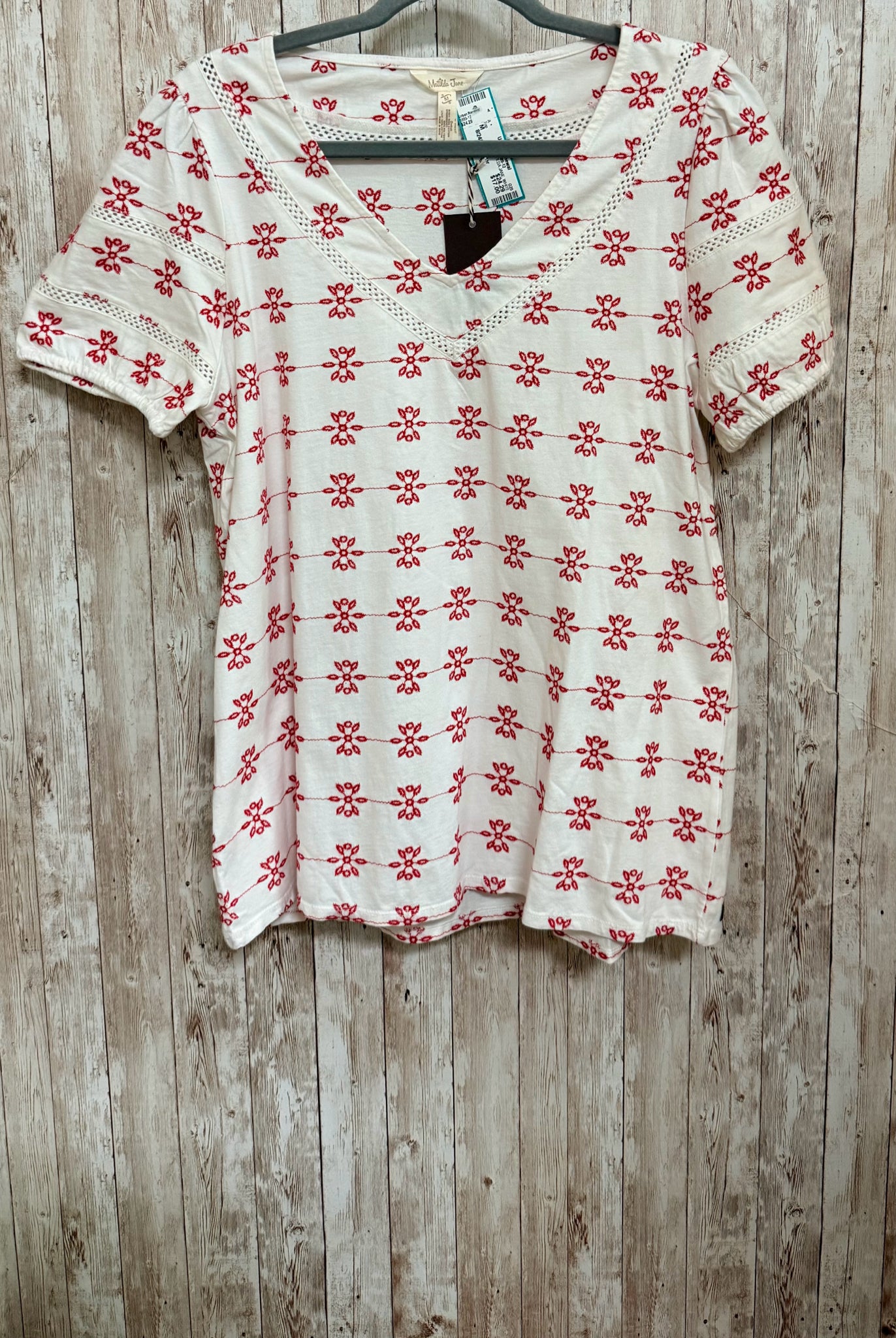 Size M MATILDA JANE WHITE AND RED Top