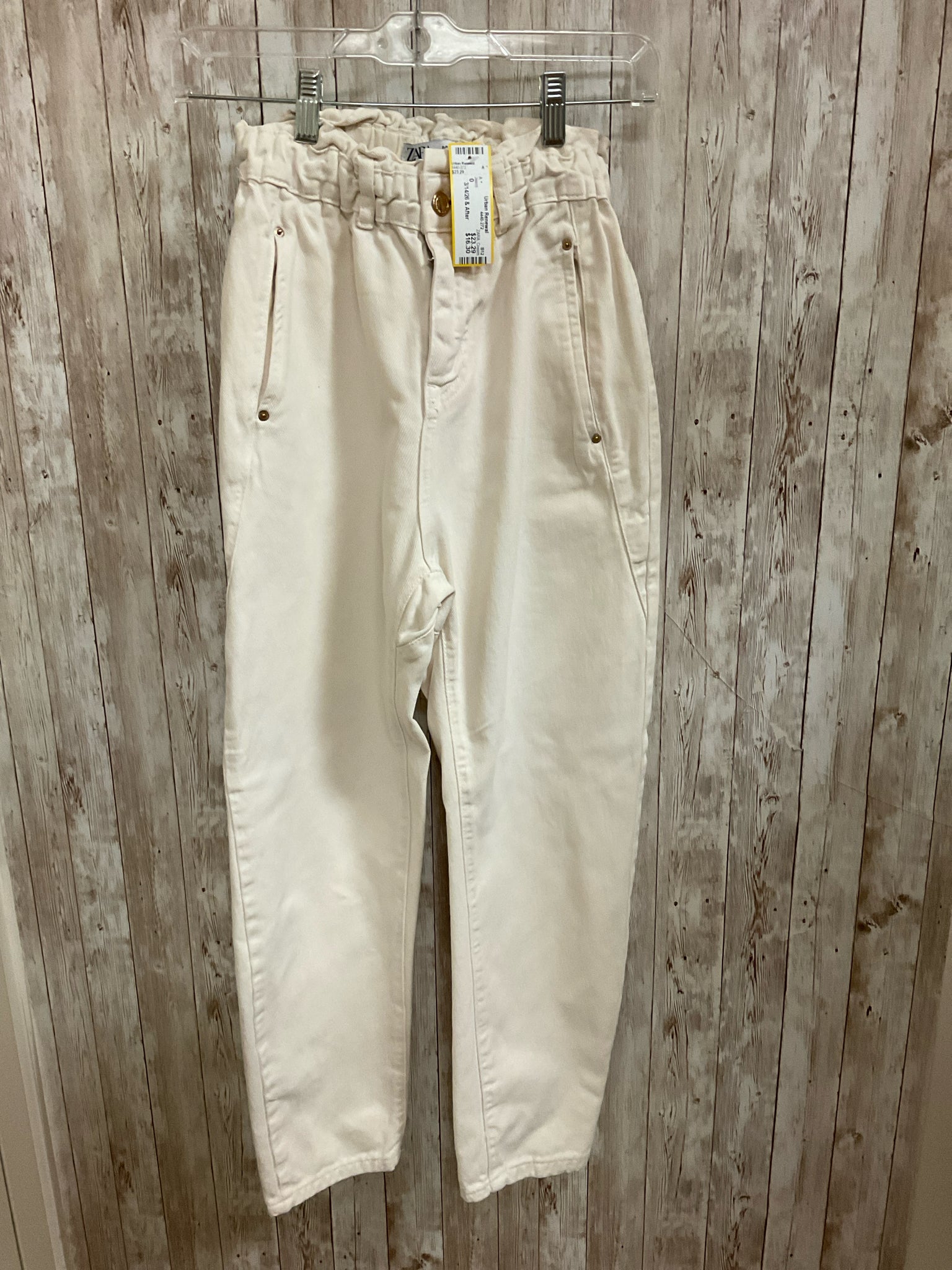 Size 0 ZARA Cream Jeans