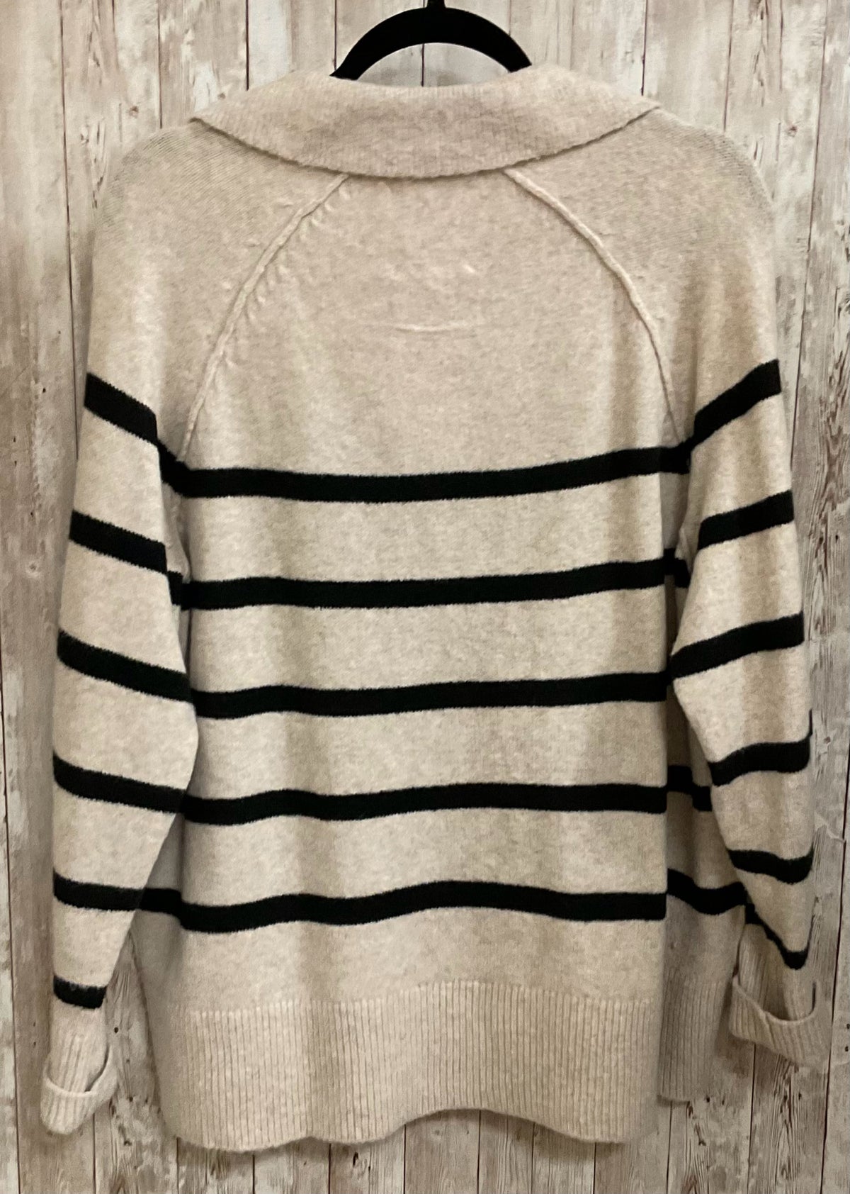 Size XS AERIE CREAM AND BLACK STRIPE Sweater