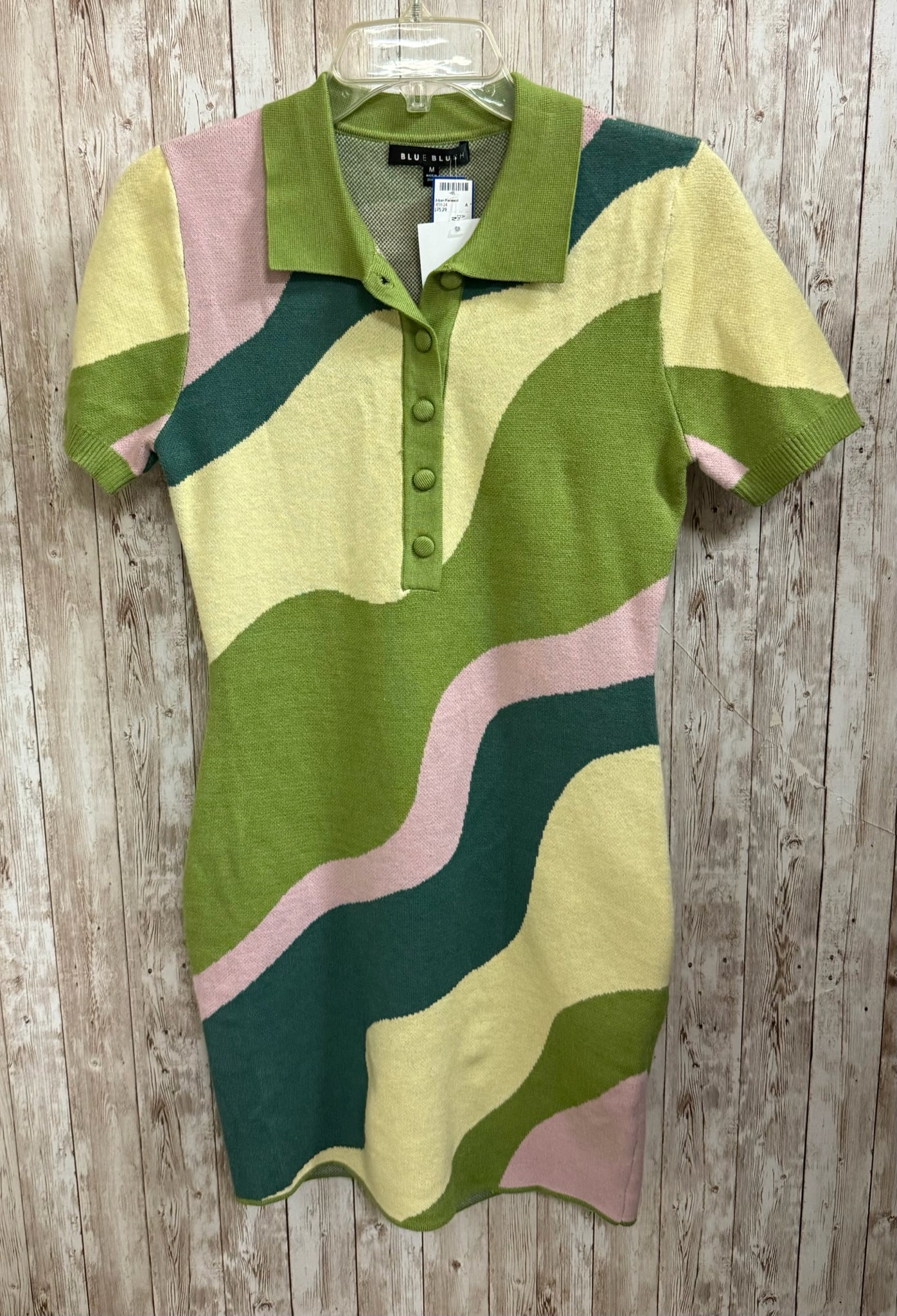 Size M BLUE BLUSH GREEN MULTI Dress