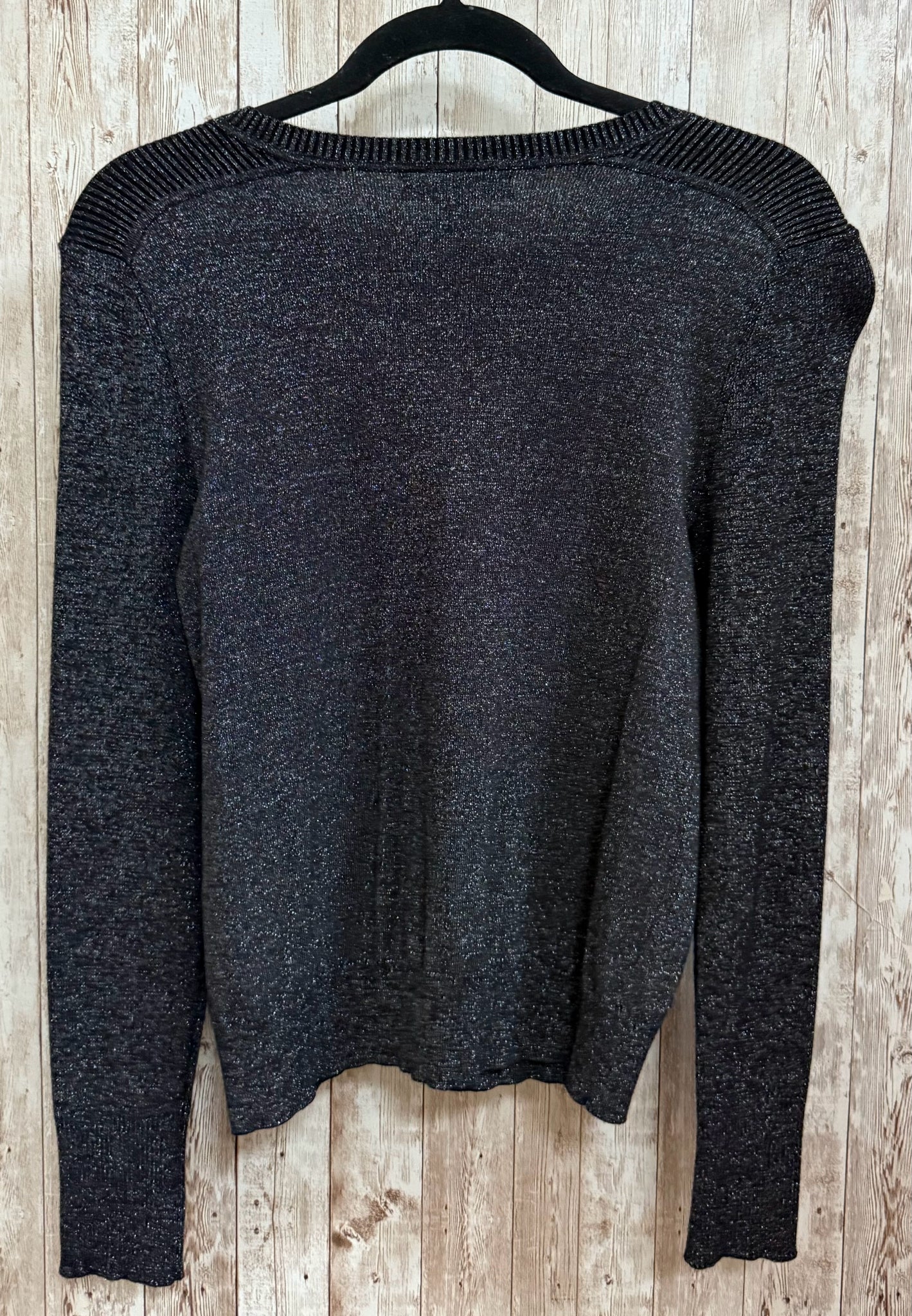 Size S BANANA REPUBLIC Black and Silver Cardigan