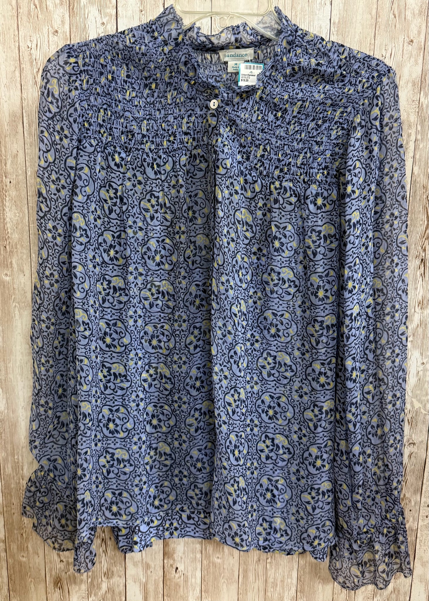 Size M SUNDANCE PURPLE FLORAL Top