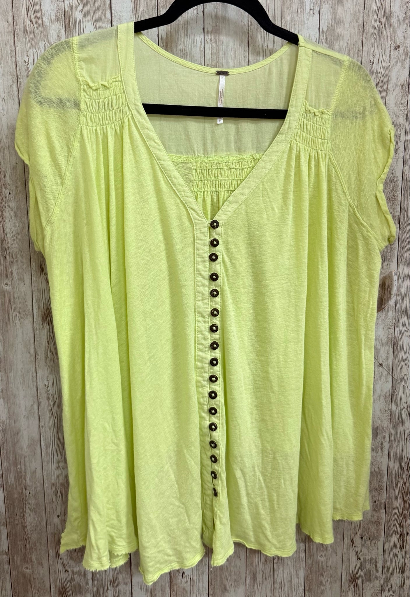 Size S FREE PEOPLE Yellow Top