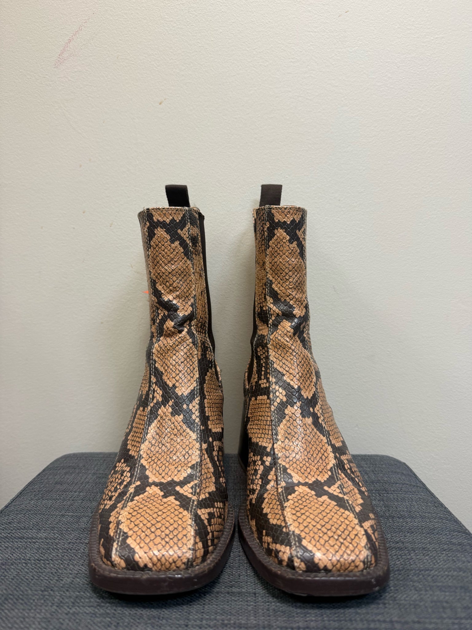 7 SAM EDELMAM Brown Print Boots