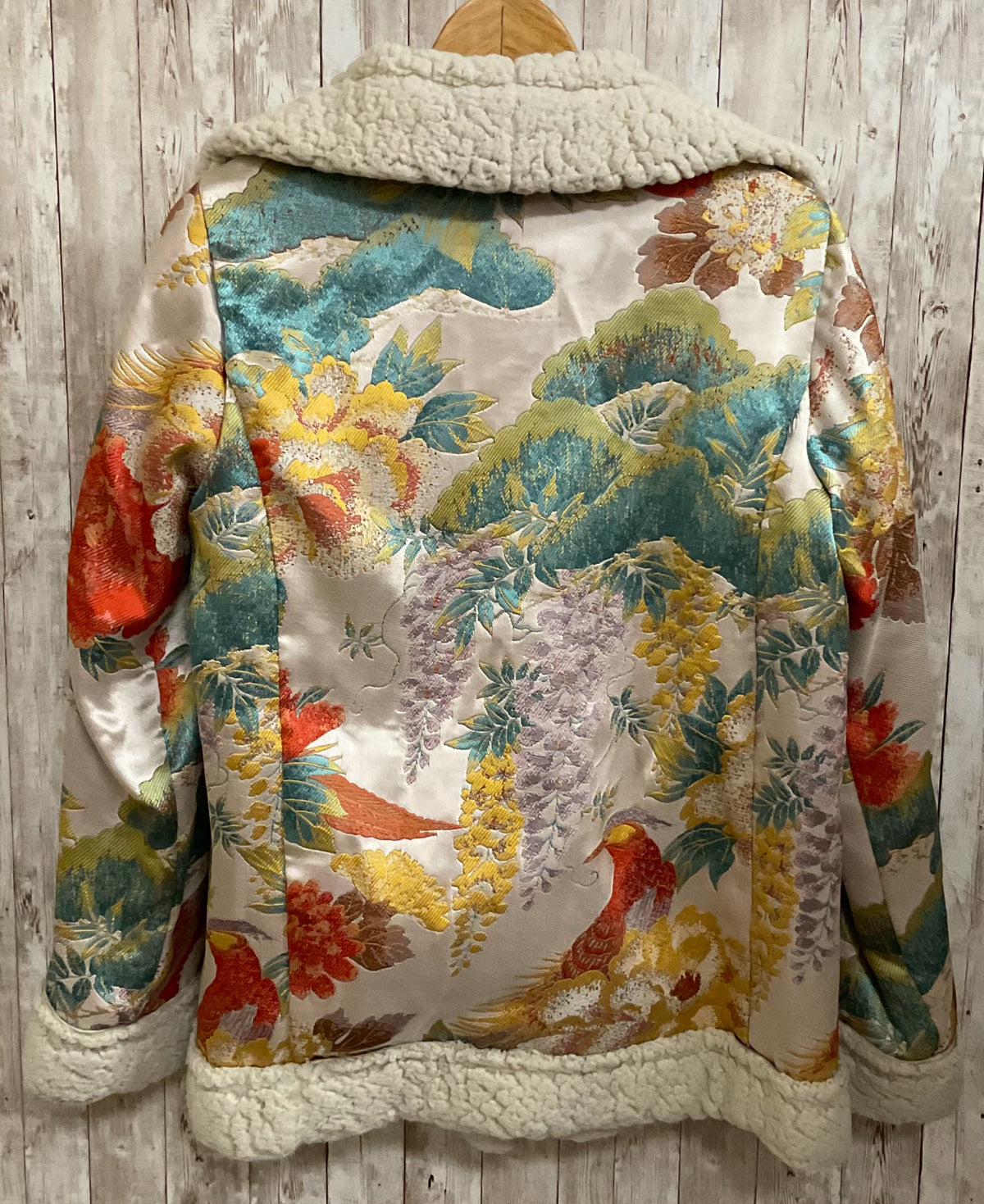 Size M/L JOHNNY WAS TAN FLORAL Jacket