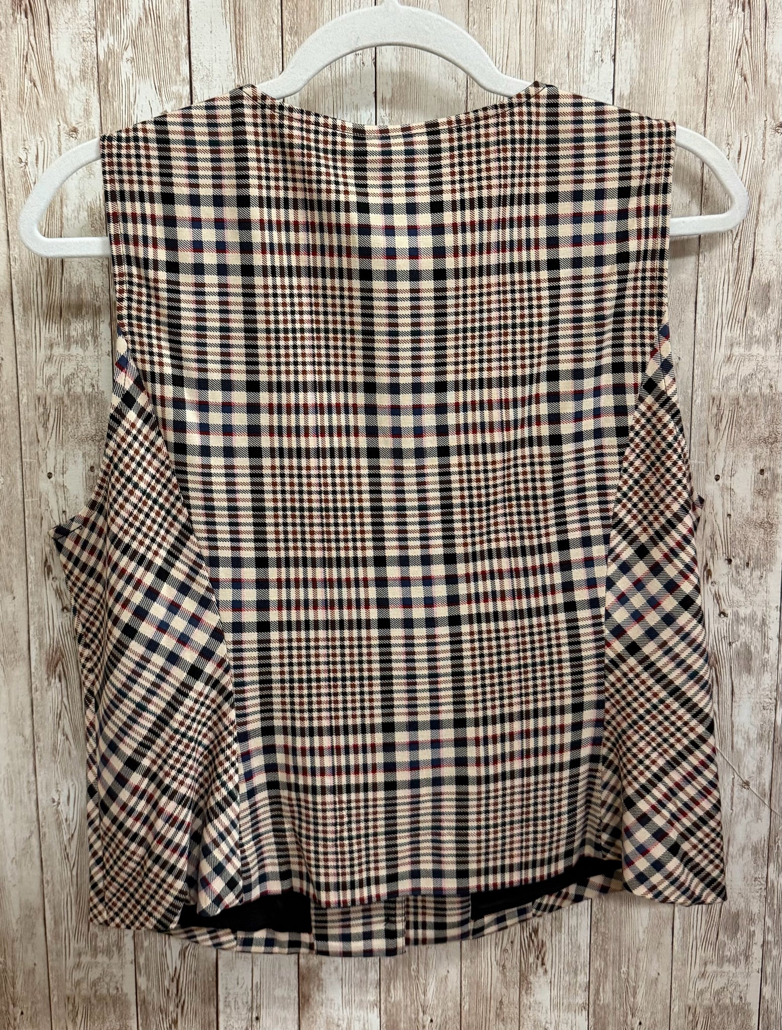 Size M CABI TAN PLAID Vest