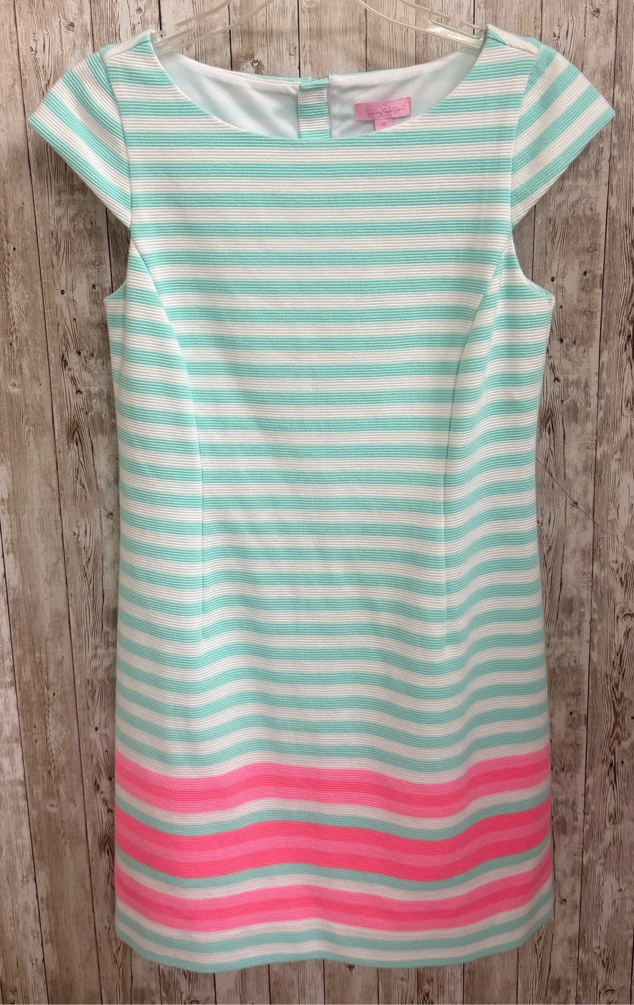 Size M LILLY PULITZER MINT AND WHITE STRIPE Dress