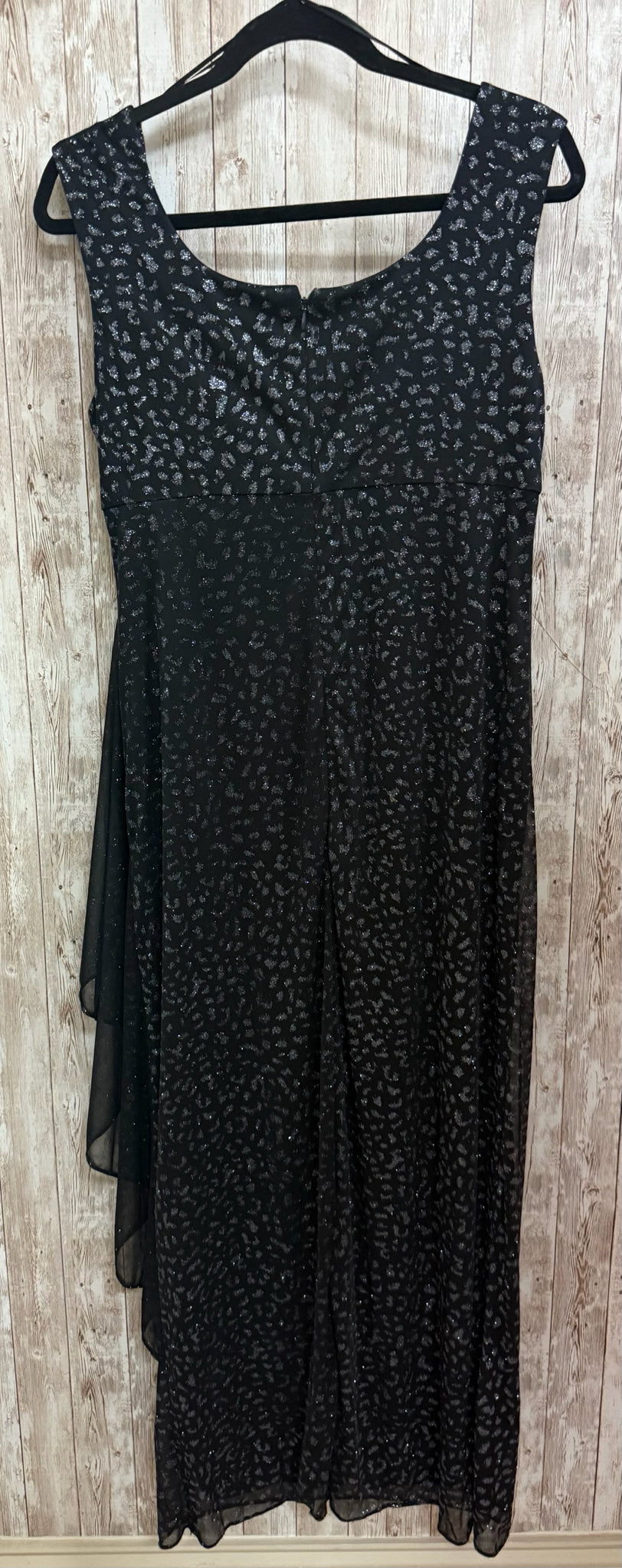 Size 12 R&M RICHARDS Black and Silver Dress