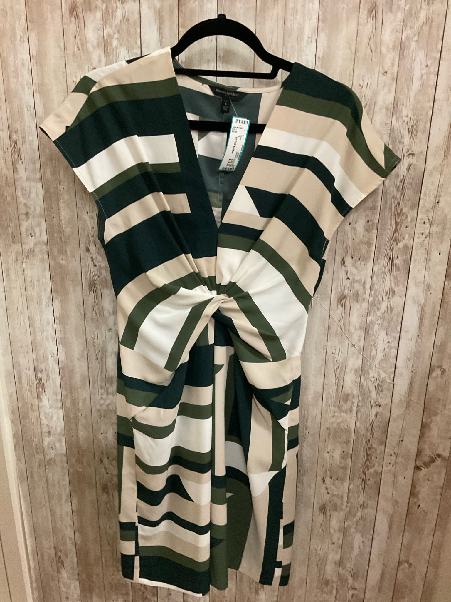 Size 6 BANANA REPUBLIC Olive Print Dress