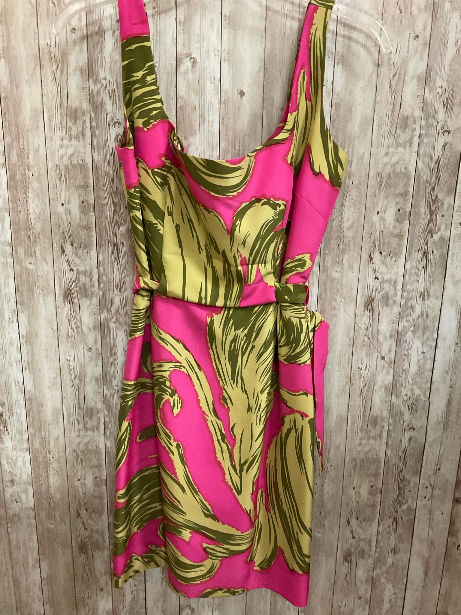 Size 6 MILLY PINK AND YELLOW PRINT Dress