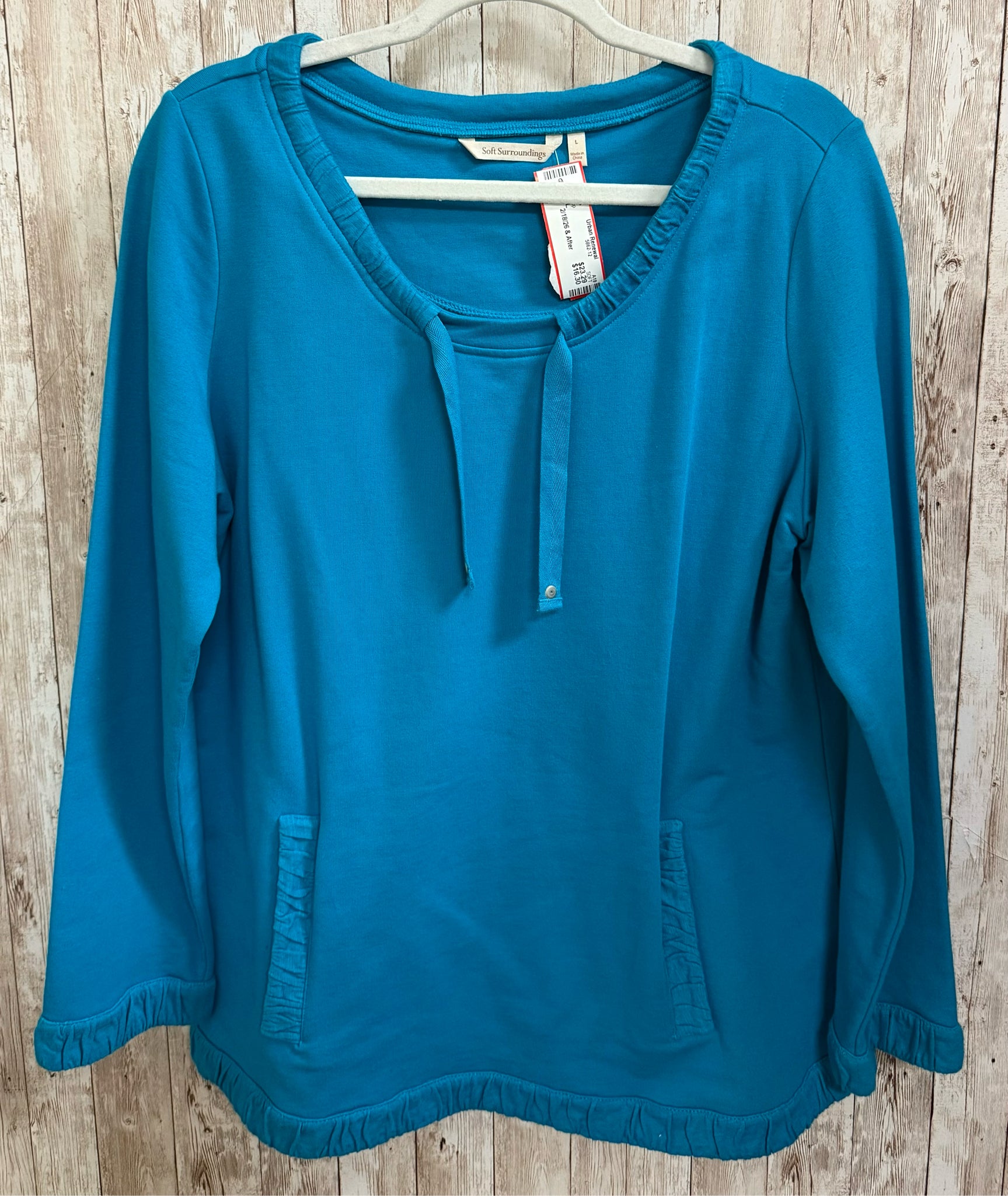 Size L SOFT SURROUNDINGS Turquoise Top