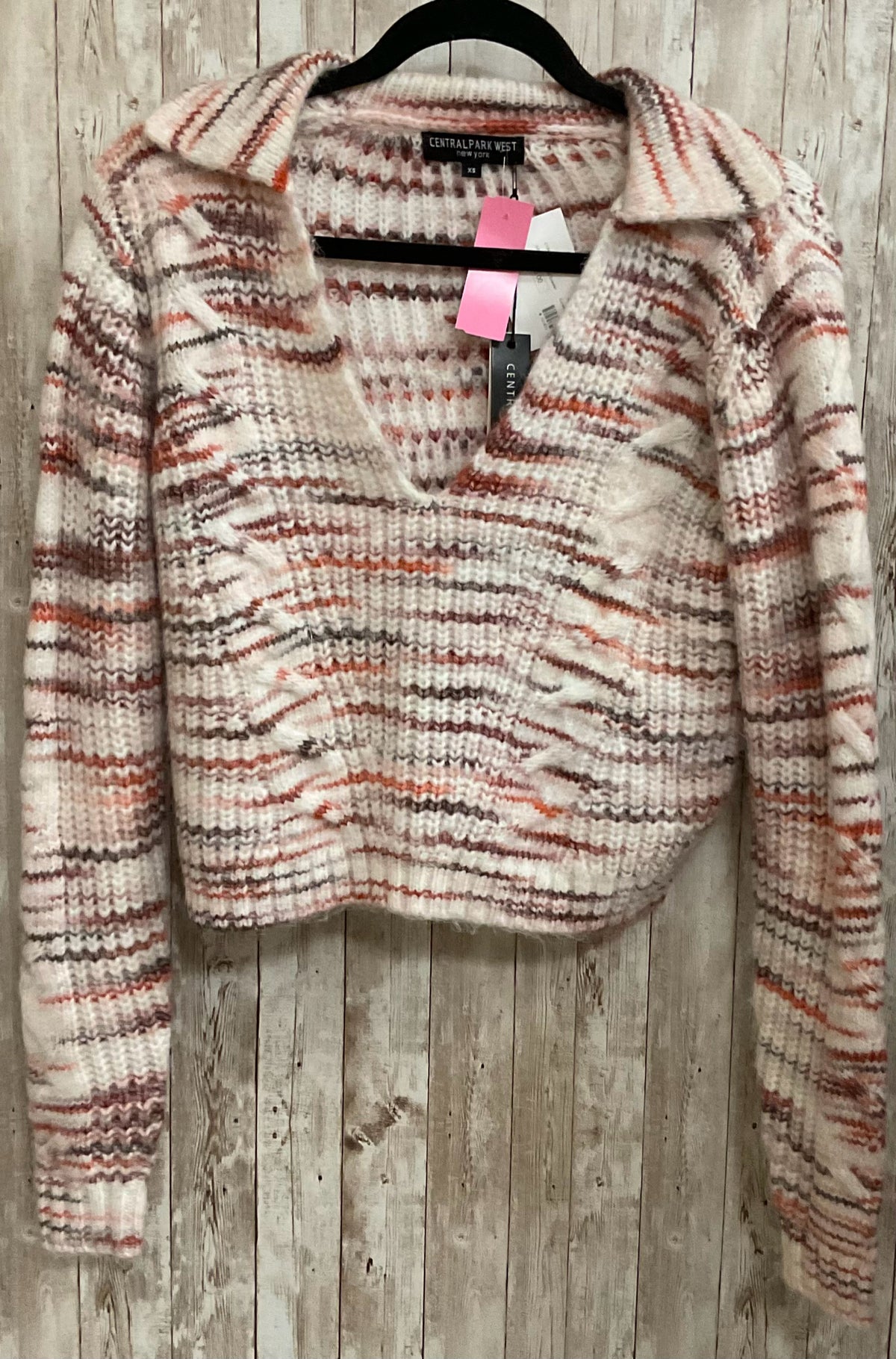 Size XS CENTRAL PARK WEST WHITE AND RUST Sweater