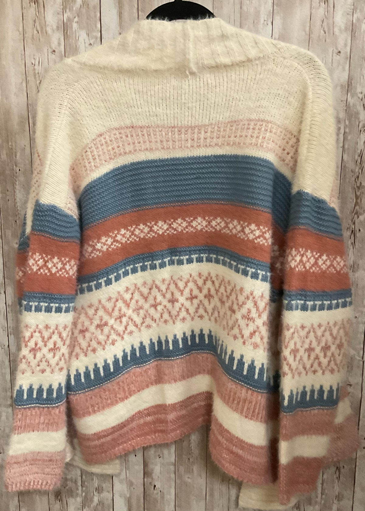 Size S PETAL DEW CREAM AND BLUE Cardigan