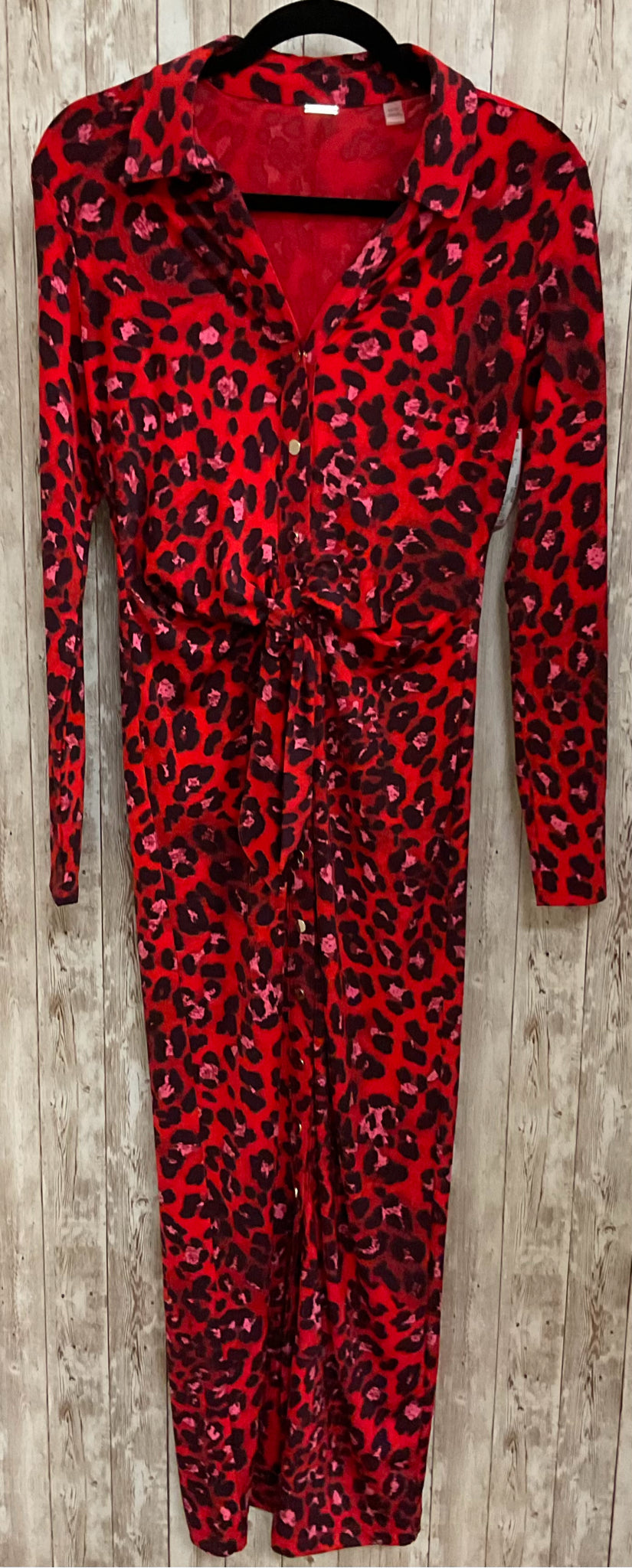 Size XS TAHARI Red Print Dress