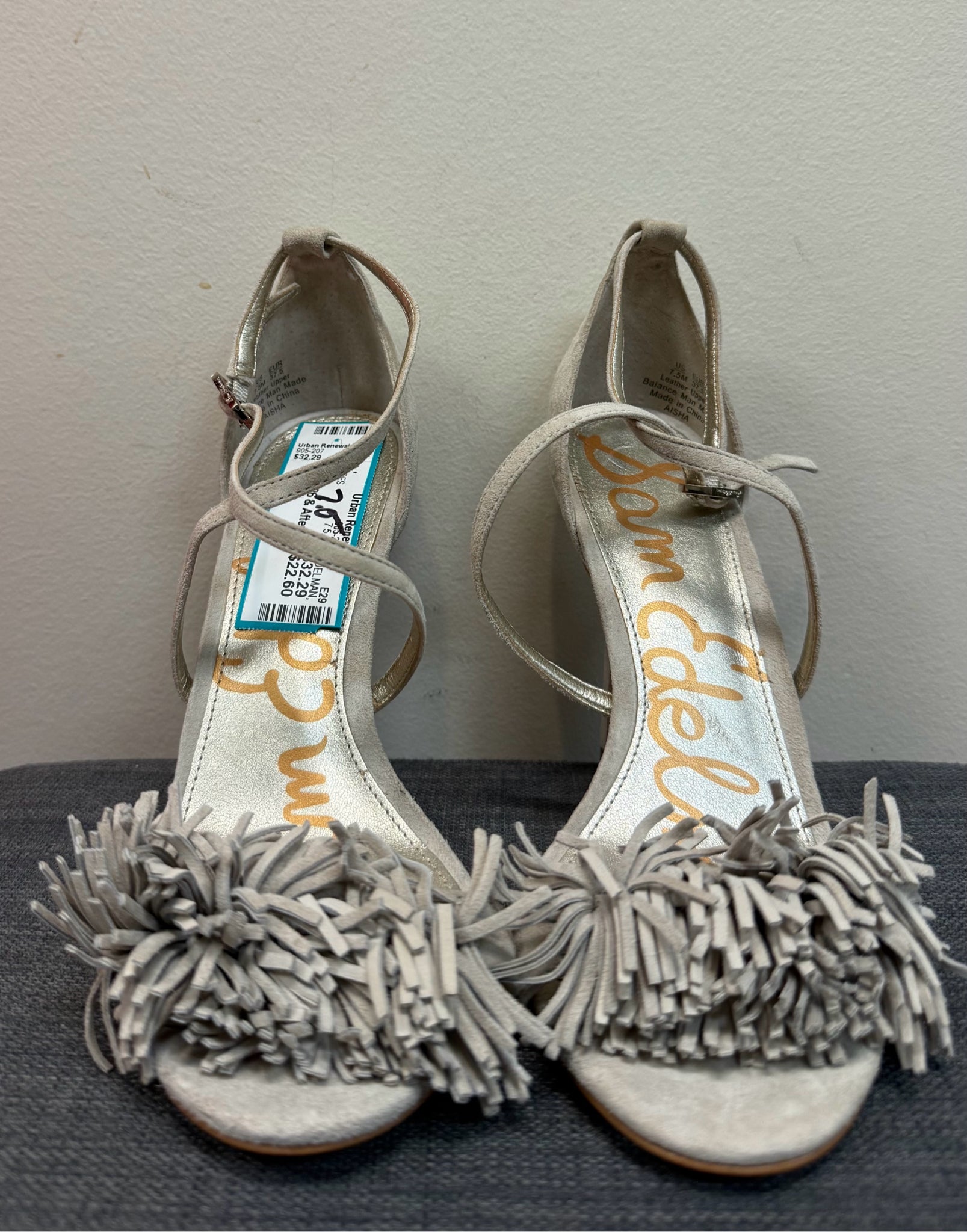 7.5 SAM EDELMAN Light Grey SHOES