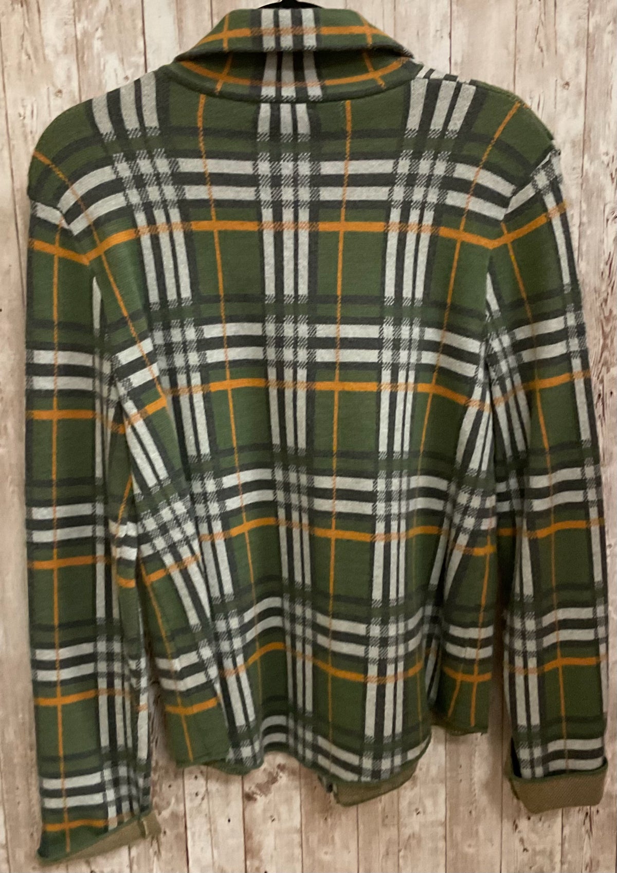 Size S MYSTREE OLIVE PLAID Top