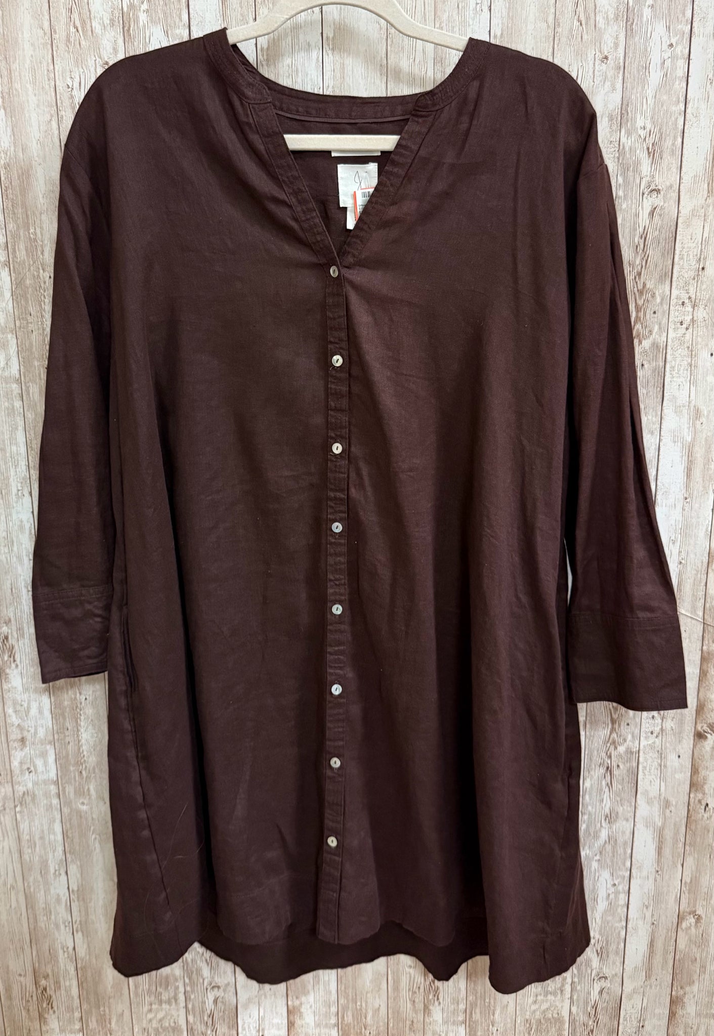 Size L JOIE BROWN LINEN Dress
