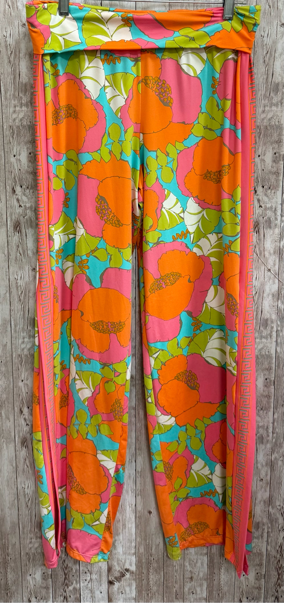 Size L TRINA TURK orange floral Pants