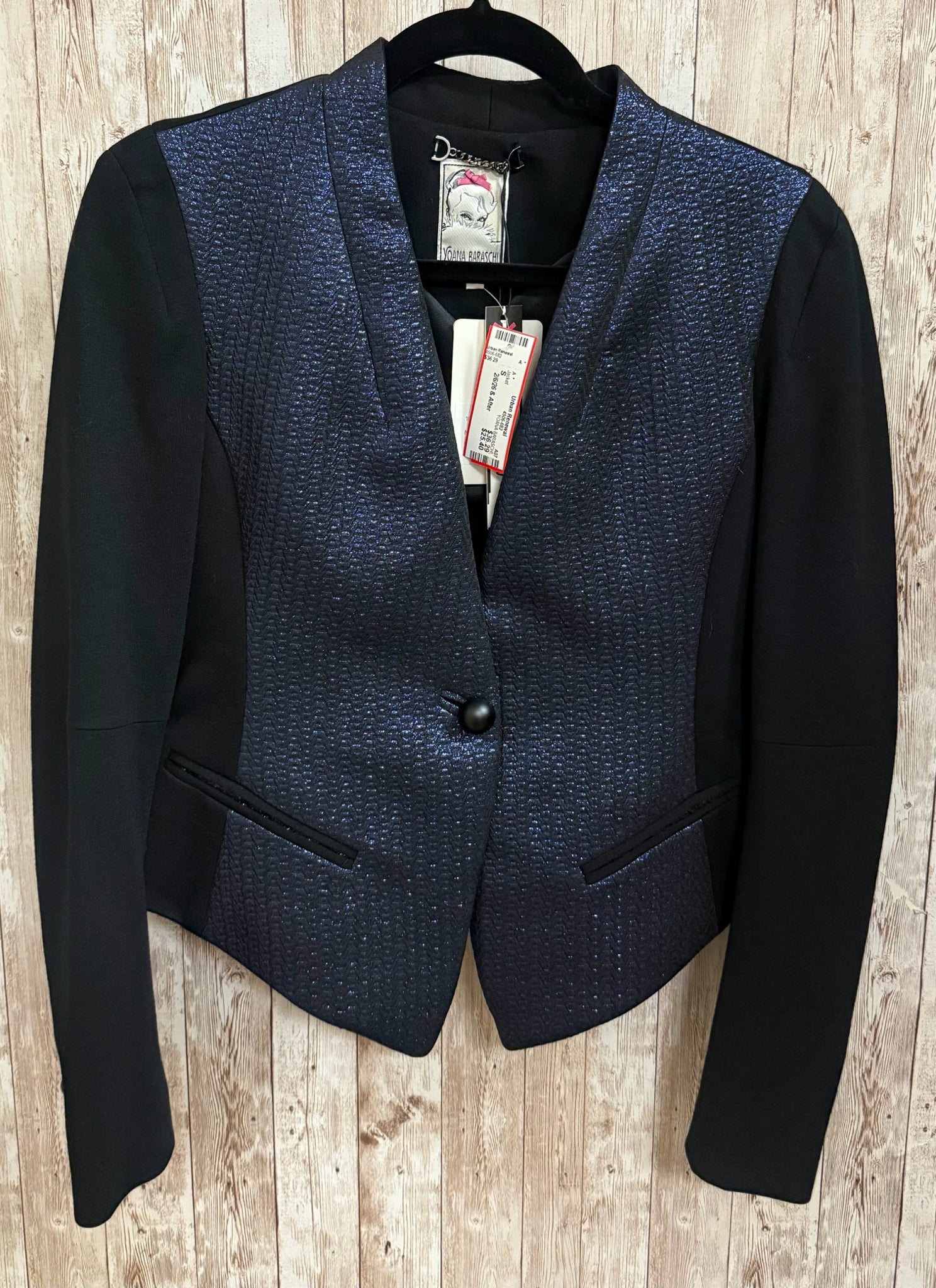 Size S YOANA BARASCHI BLACK AND NAVY Jacket