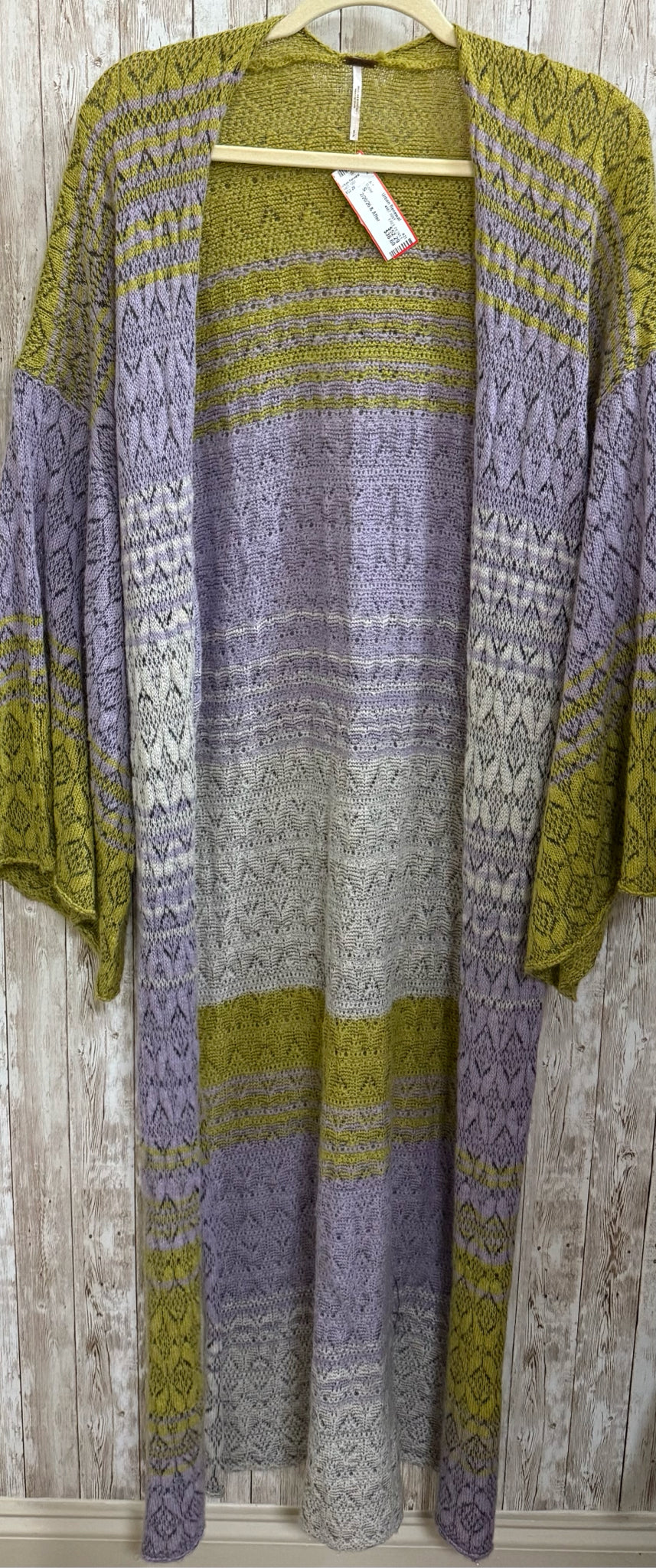 Size S FREE PEOPLE LAVENDER MULTI Duster