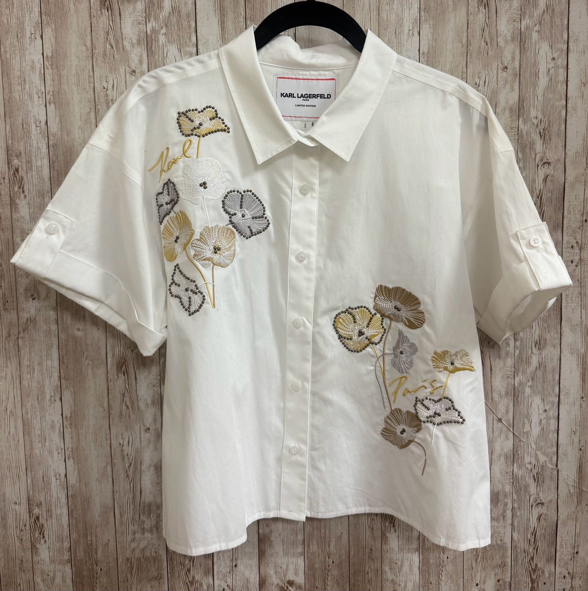 Size L KARL LAGERFELD White Top