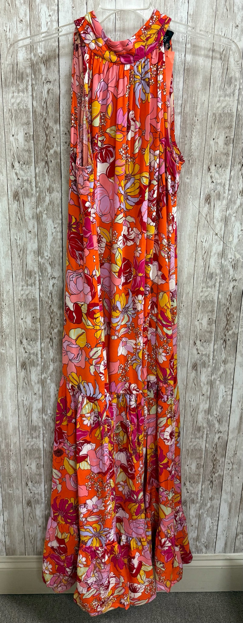 Size L MSK orange floral Dress