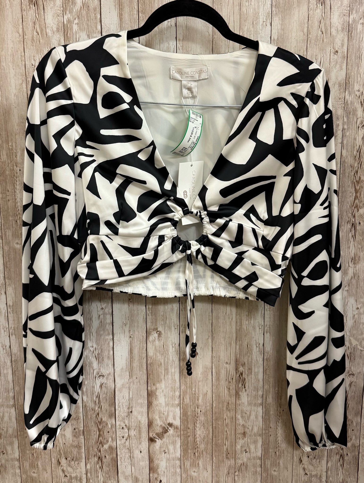 Size S CAROLINE CONSTAS BLACK AND WHITE 2 PC PANT SET