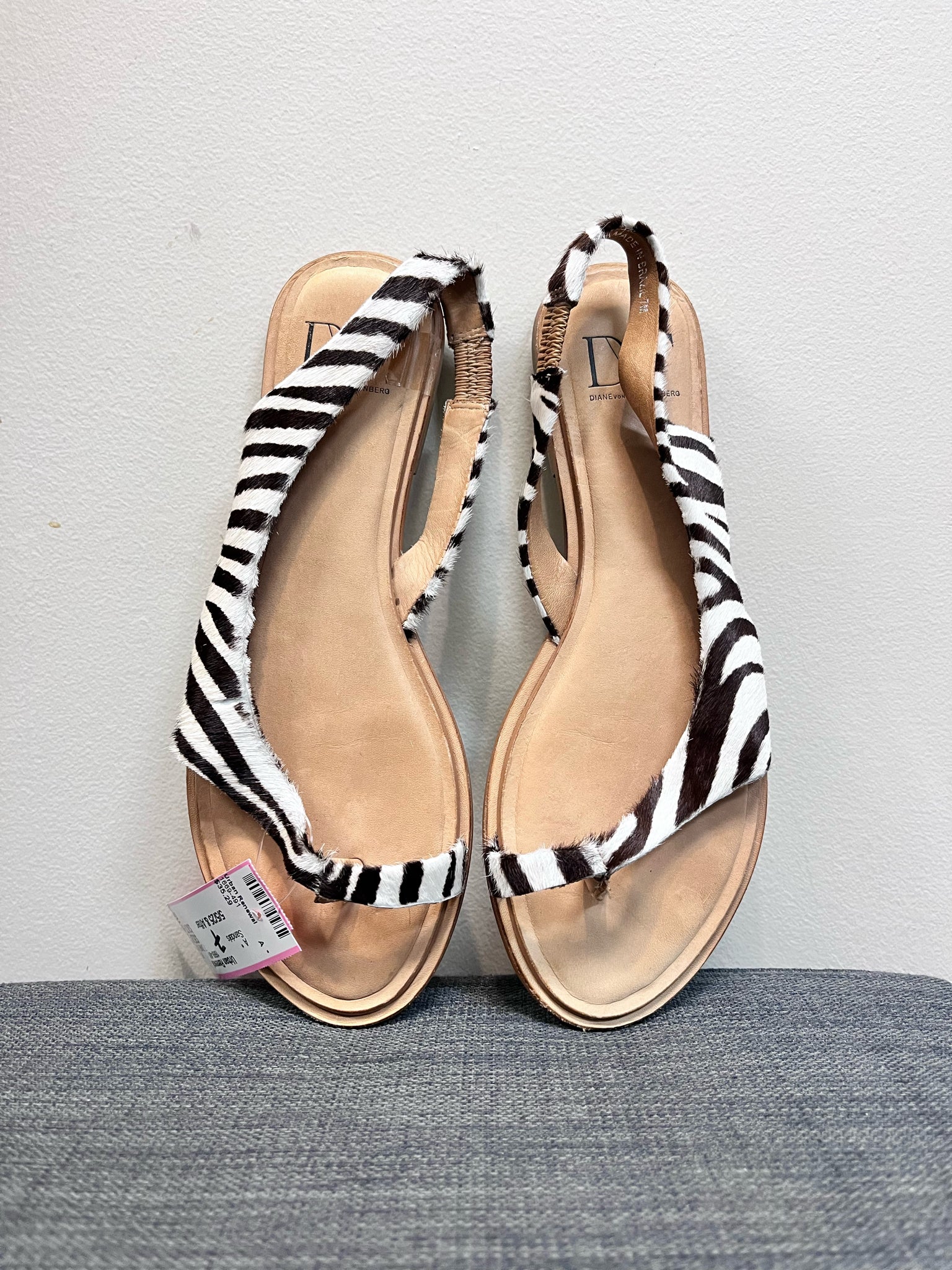 DIANE VON FURSTEN 7 Animal Print Sandals