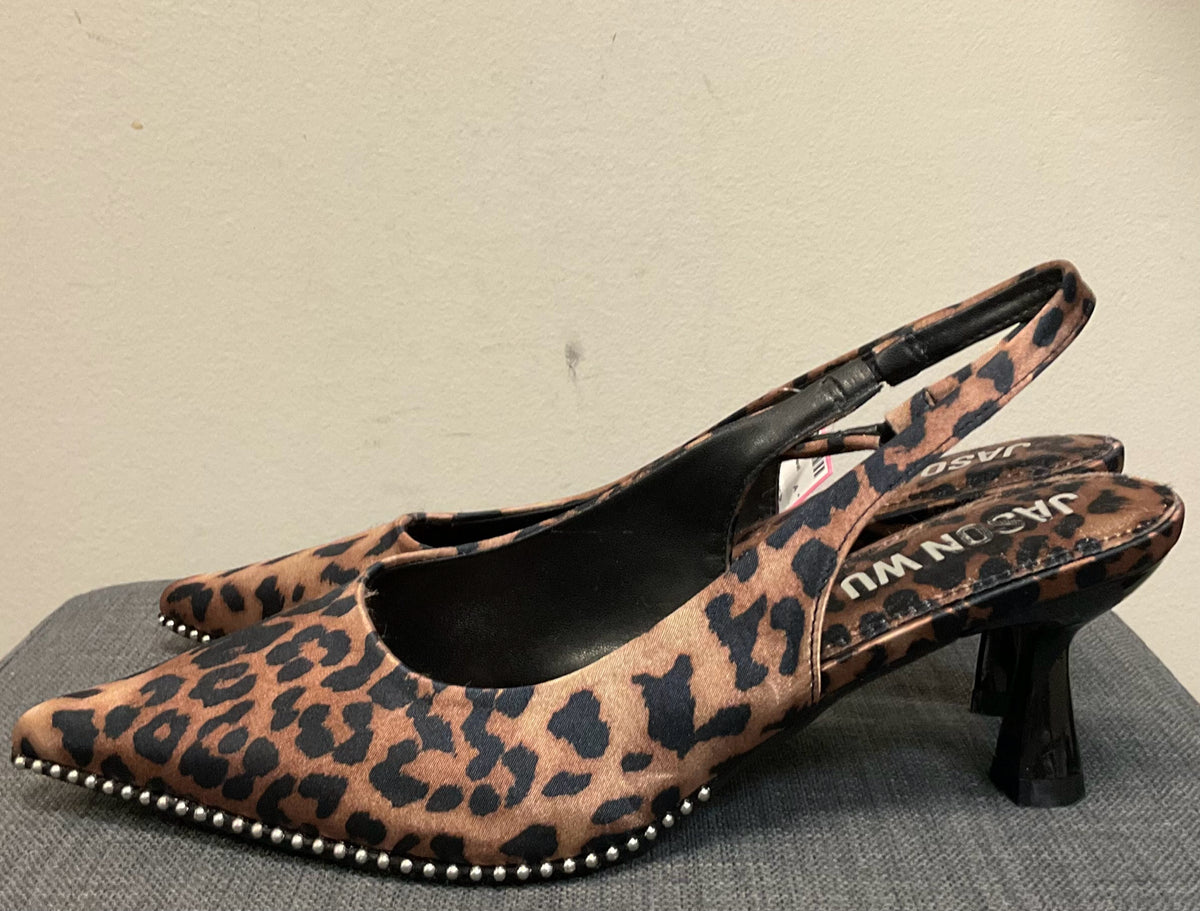 9 JASON WU BLACK AND TAN ANIMAL SHOES