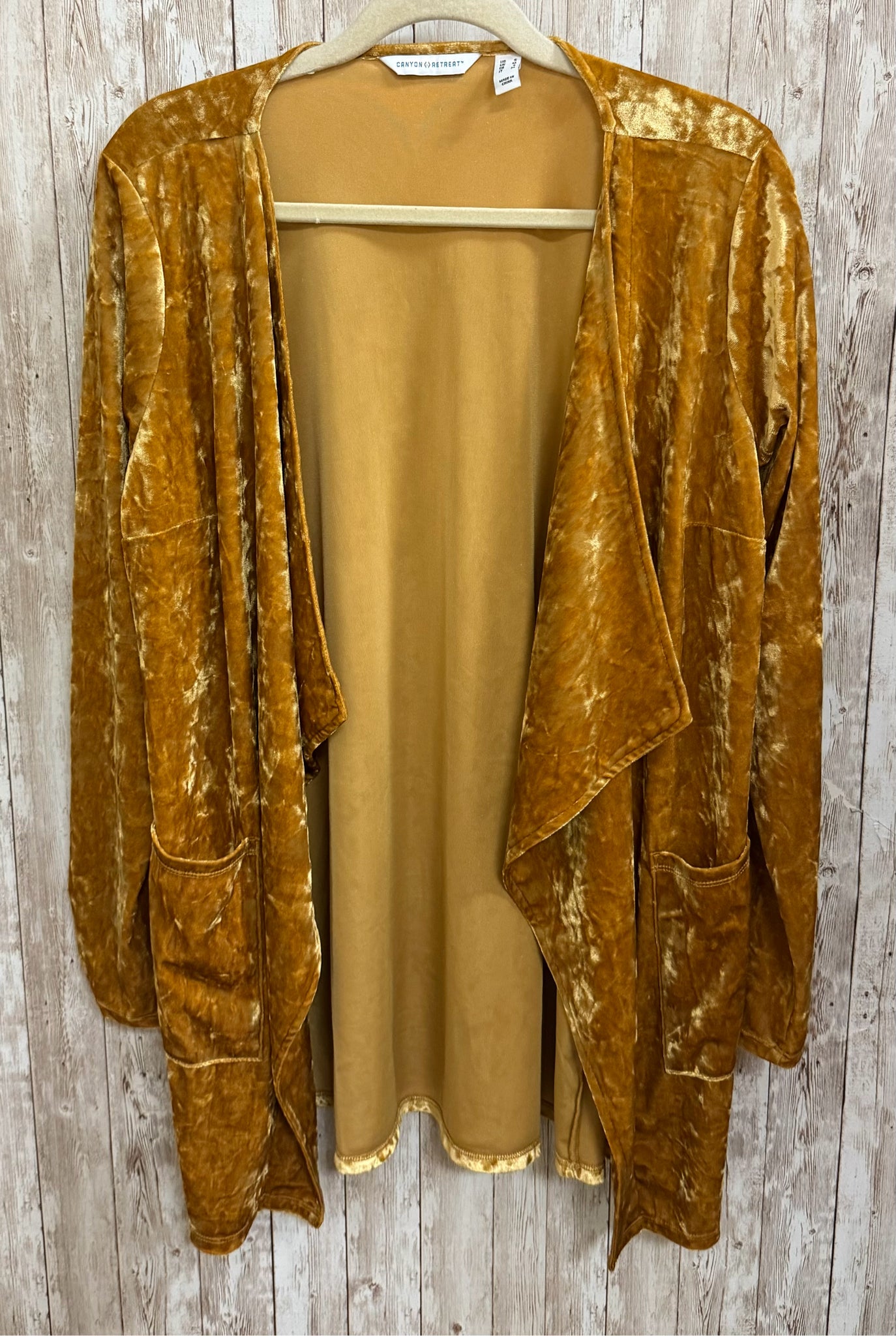 Size S CANYON RETREAT Mustard Cardigan