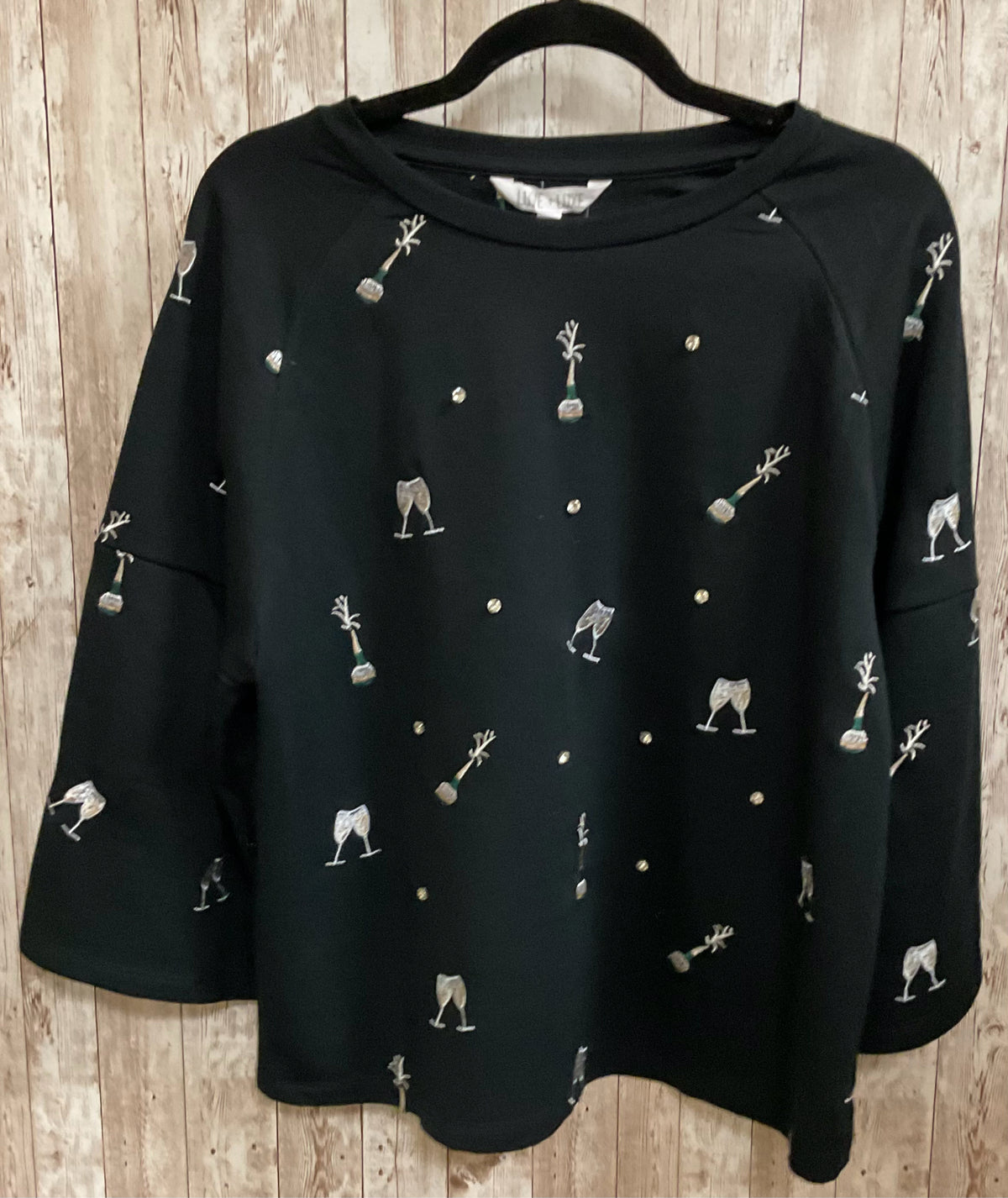 LOVE + LUXE BLACK PAISLEY sweatshirt