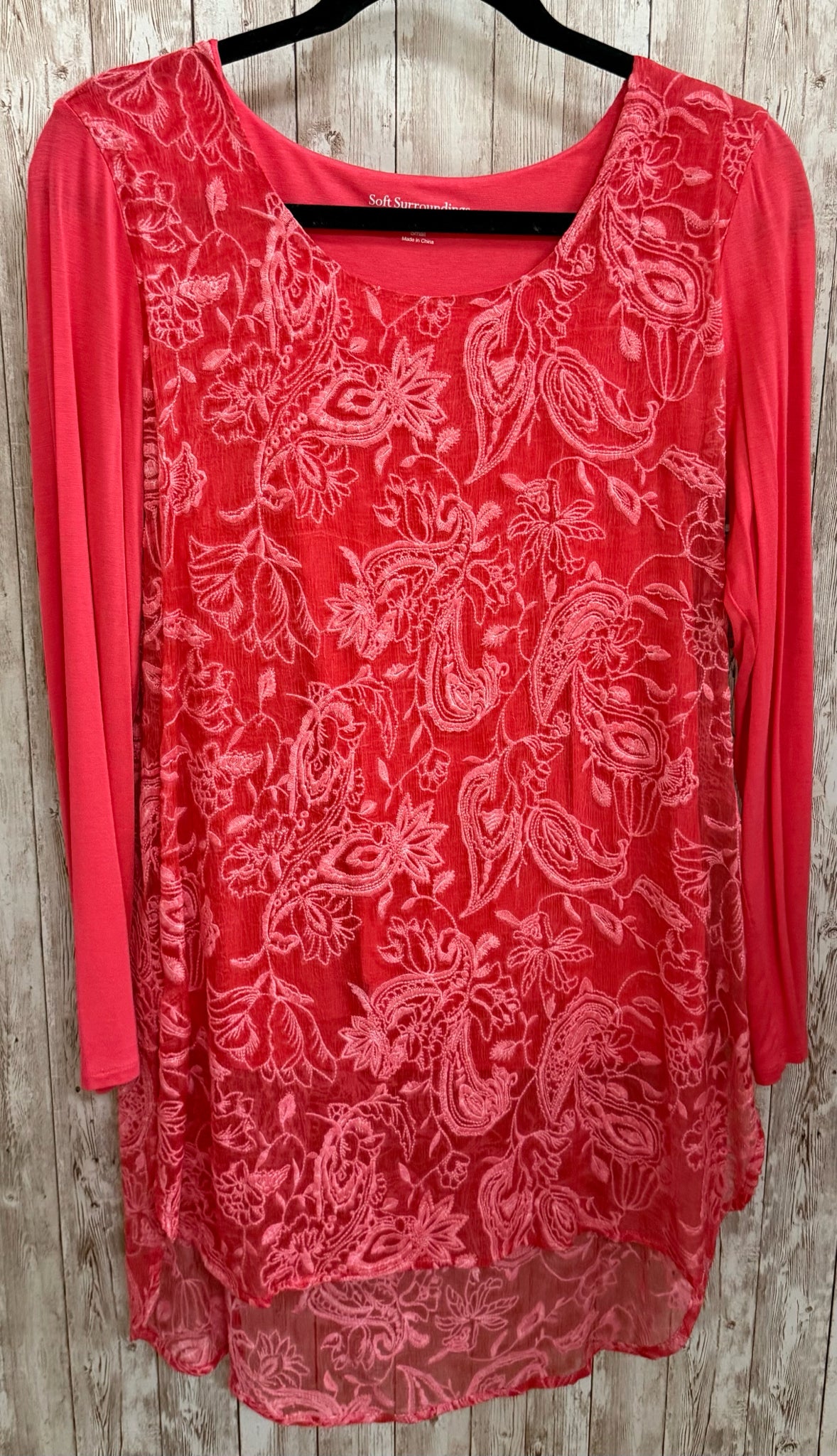 SOFT SURROUNDINGS Red Women Size S Tunic