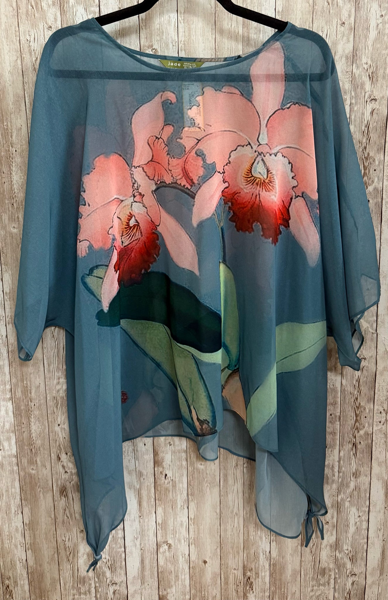 Size L/XL JADE Blue Print Top