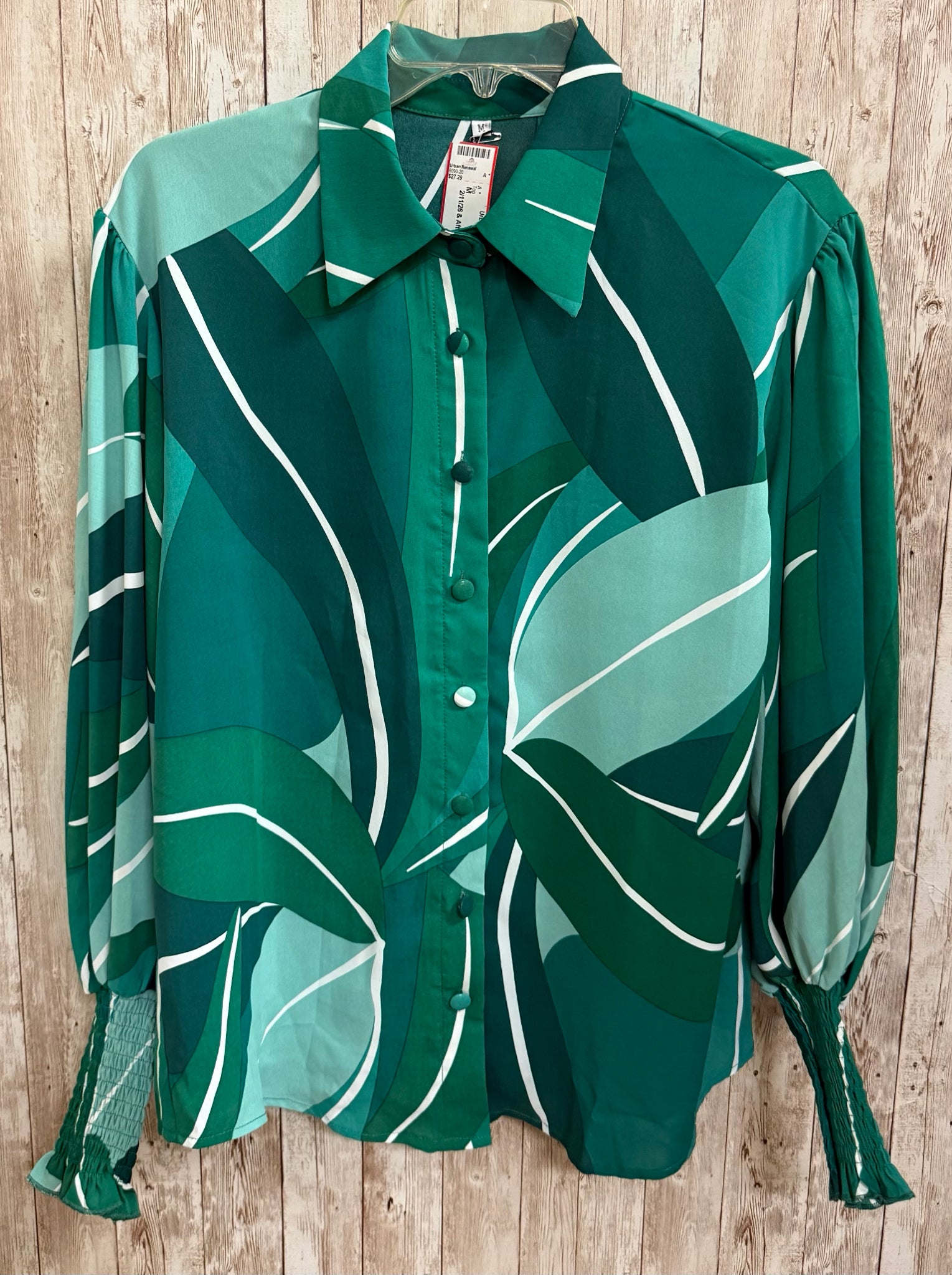 Size M LILY CLOTHING Green Print Top