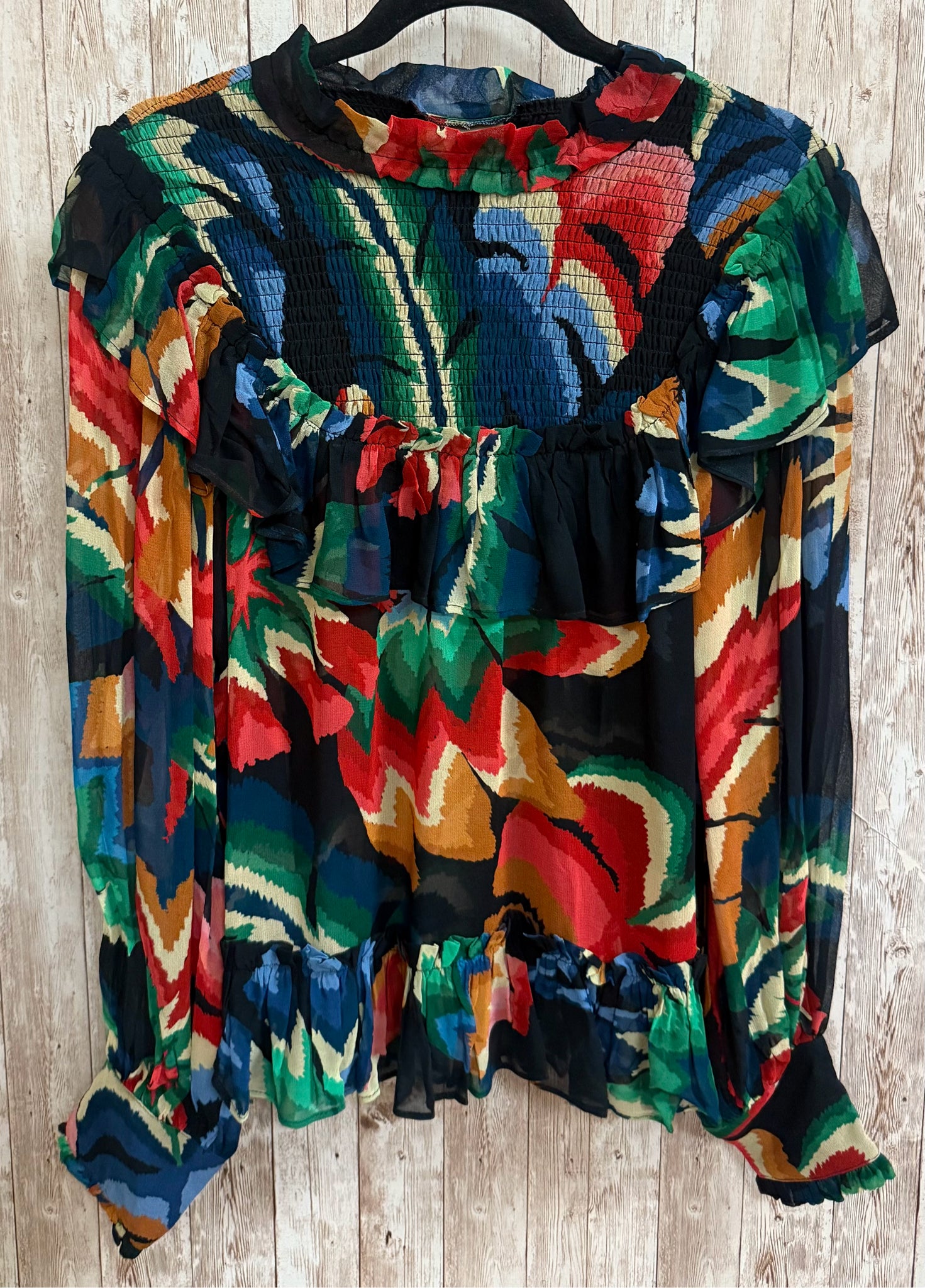 Size S FARM RIO NAVY FLORAL Top