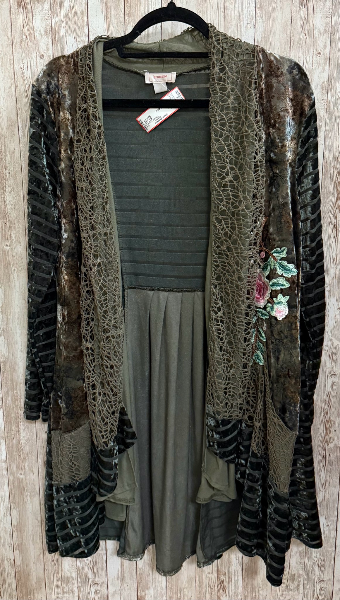 Size M KAMANA Olive Print Duster