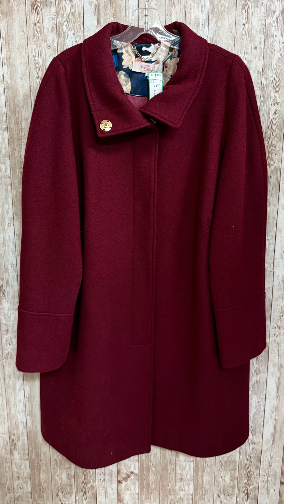 ELIZA J Maroon Coat