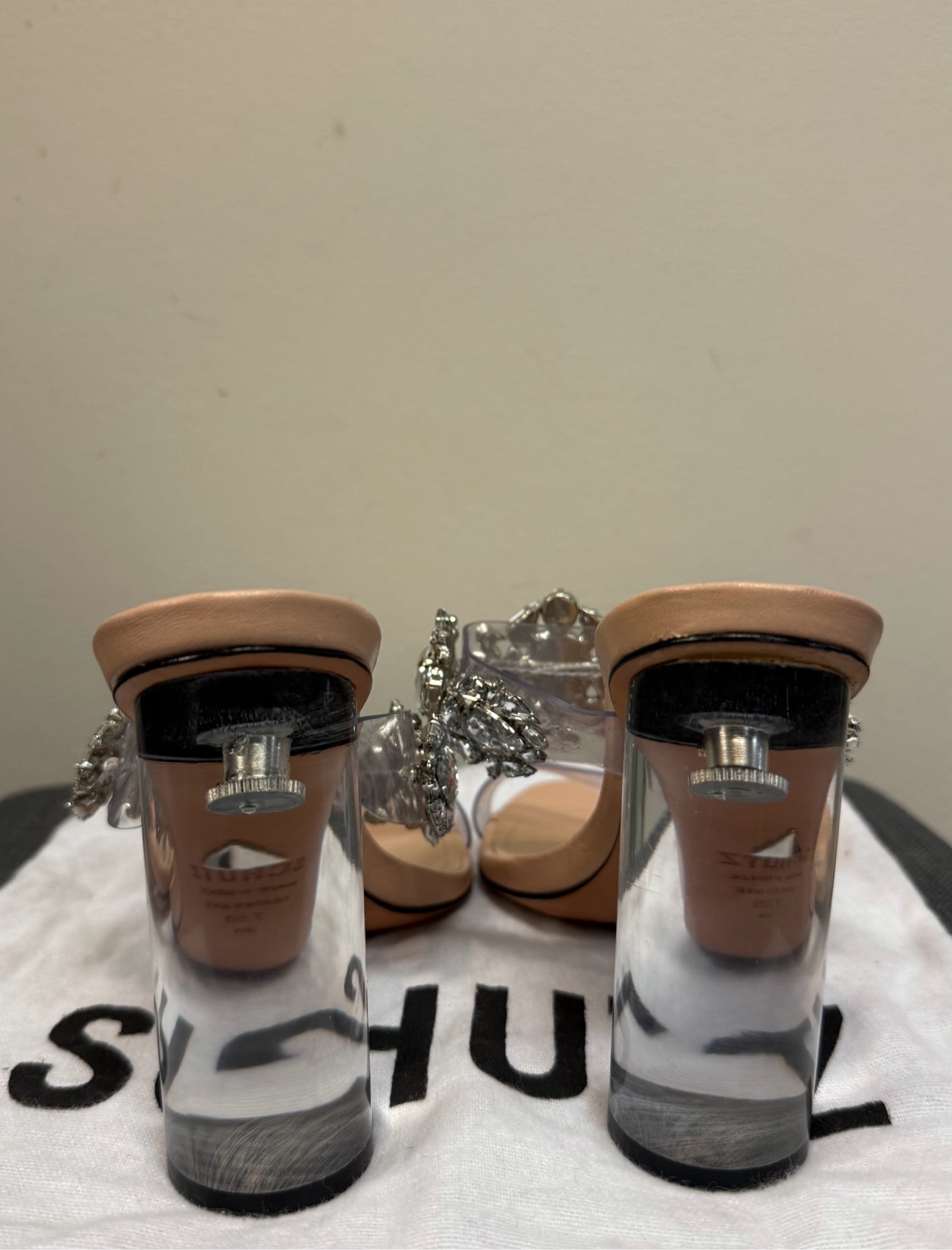 SCHUTZ 7.5 CRYSTAL SHOES