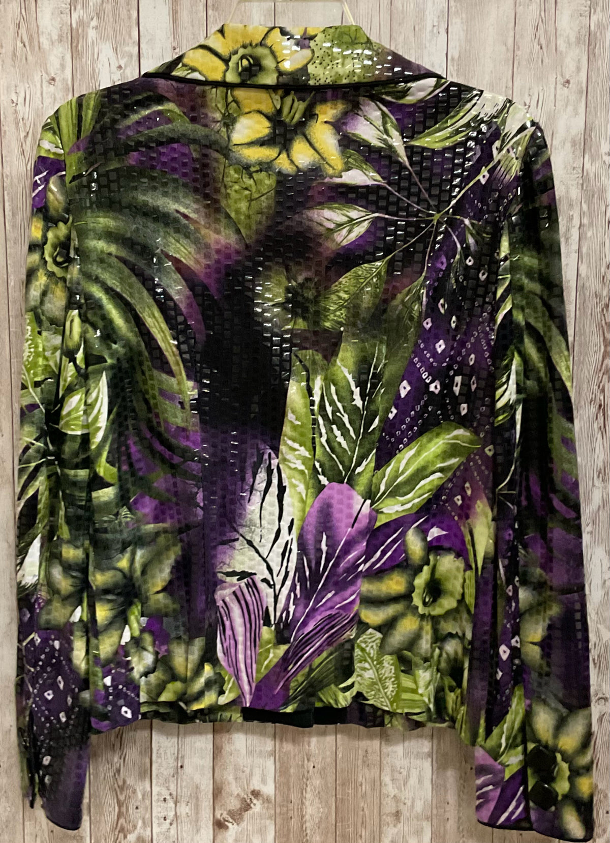 Size 6 JOSEPH RIBKOFF LIME AND PURPLE Jacket