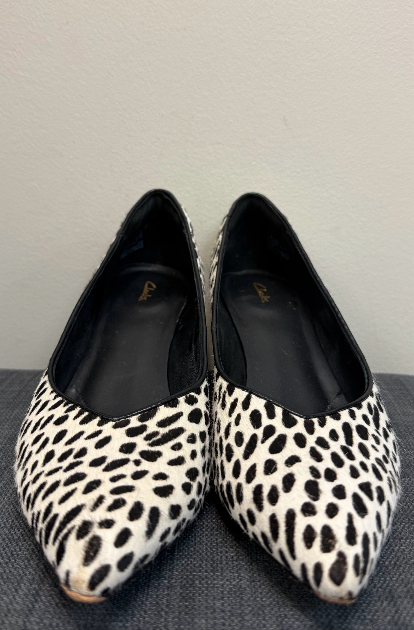 7.5 CLARKS Beige Print SHOES