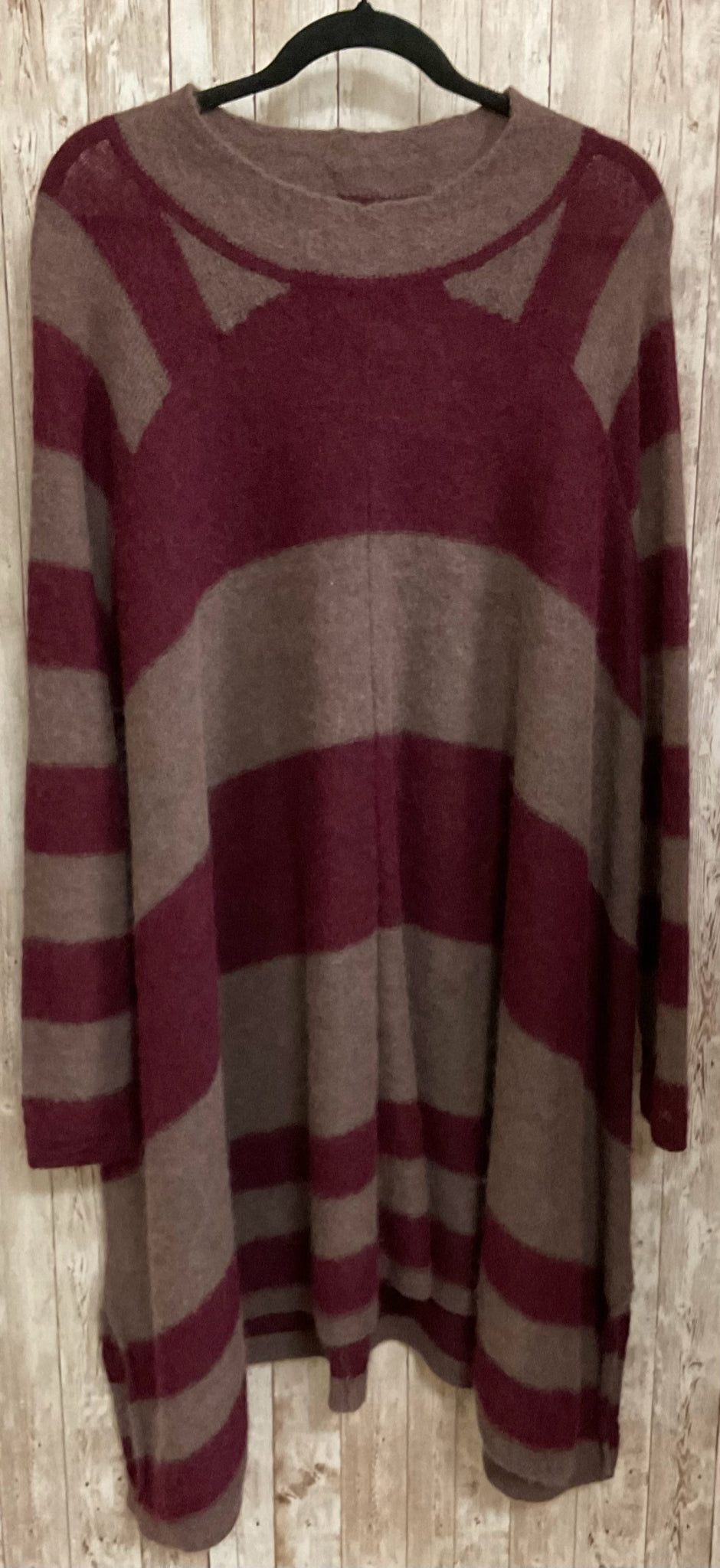 FREE PEOPLE BURGUNDY STRIPE Women Size XS/S Tunic