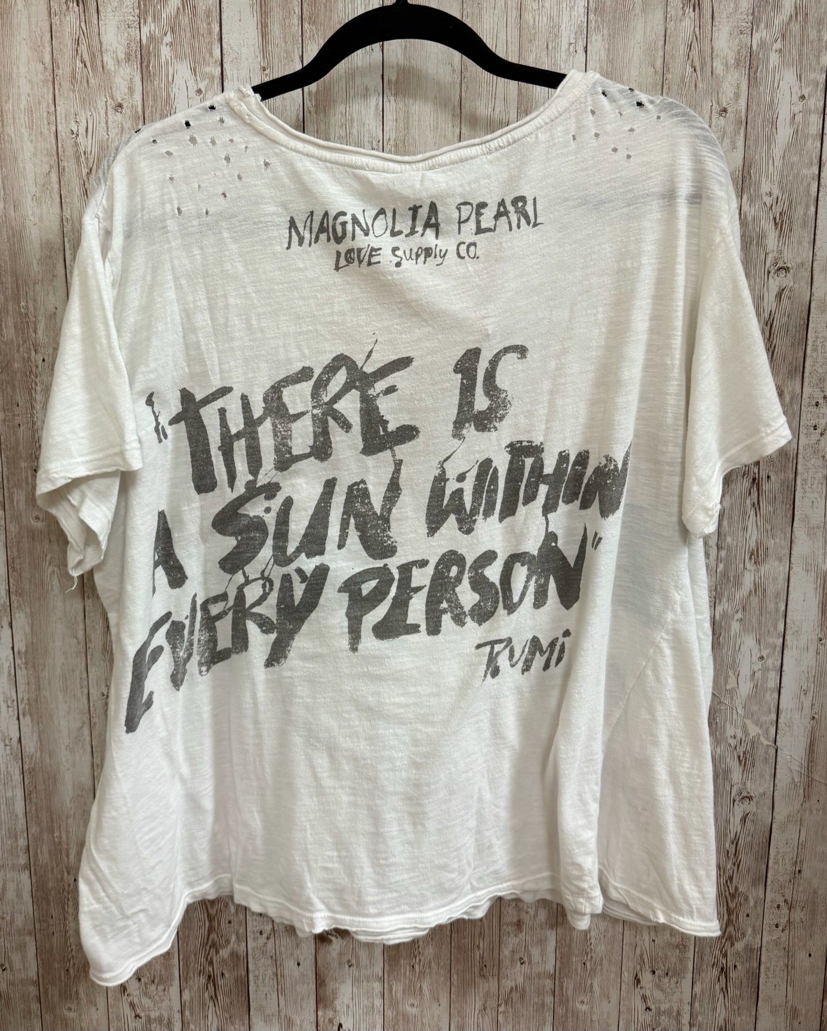 Size L MAGNOLIA PEARL White Print Top