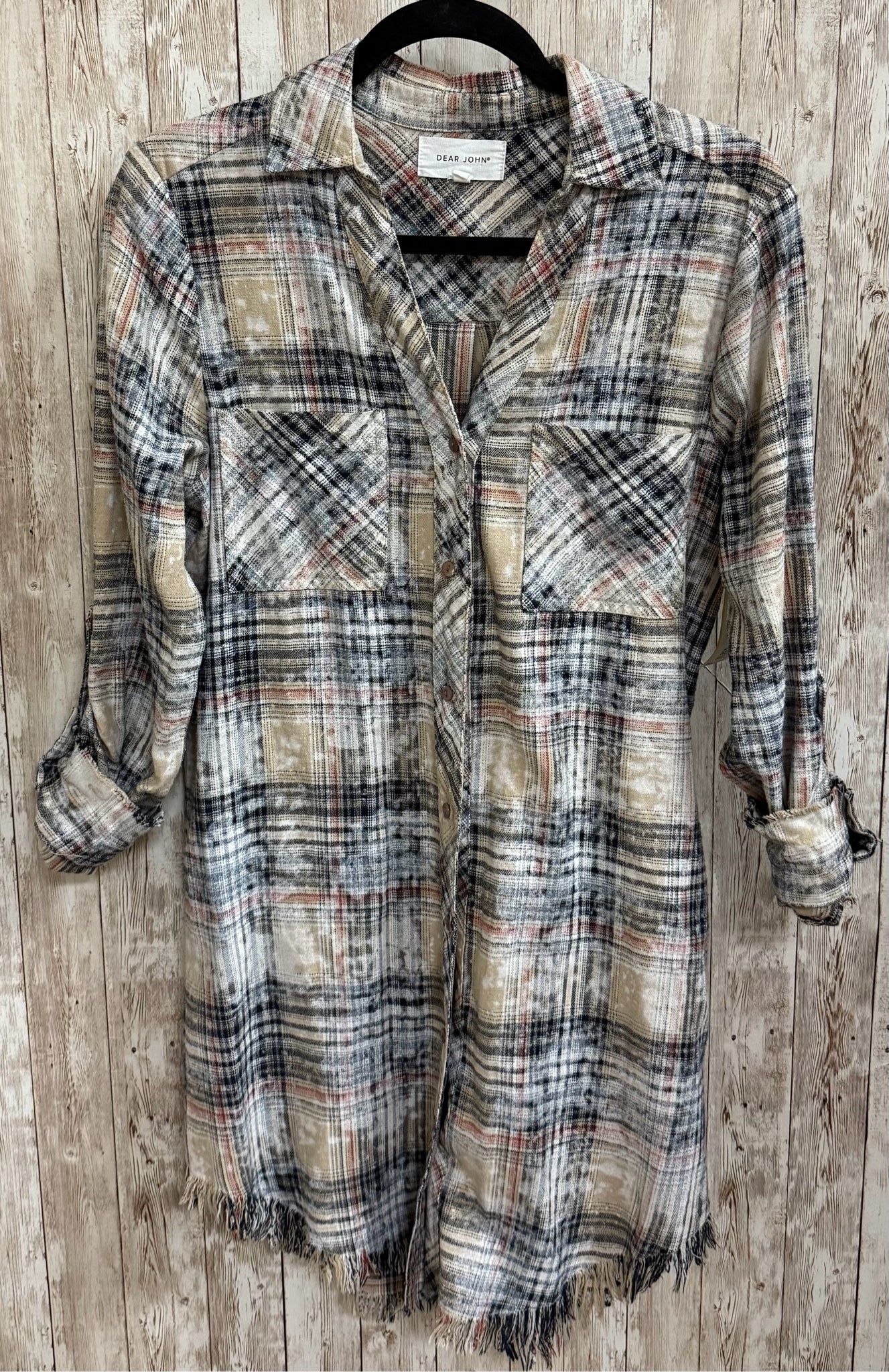 DEAR JOHN BLUE AND BEIGE PRINT Women Size XS Tunic