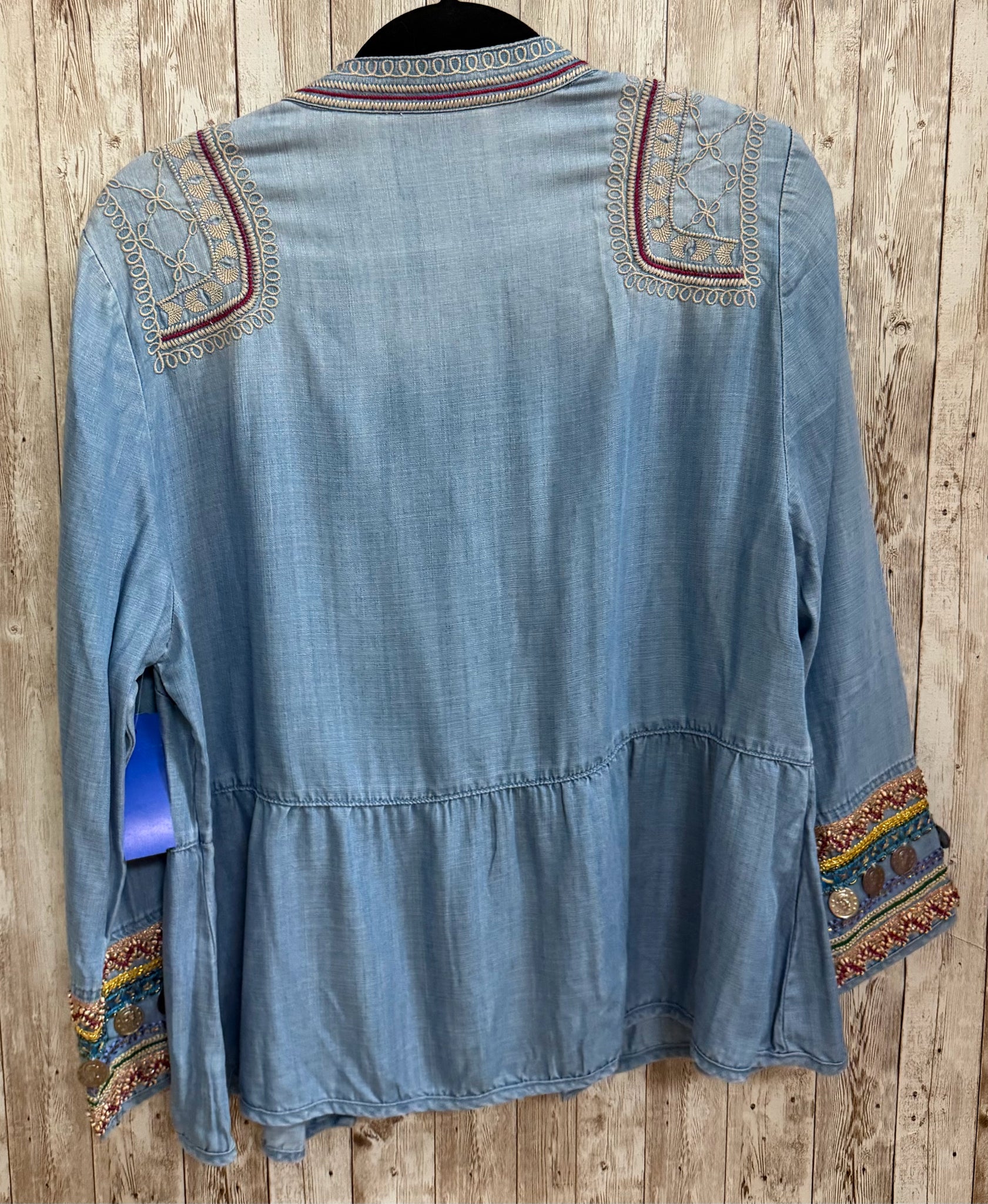 Size L CHICO'S Denim Cardigan