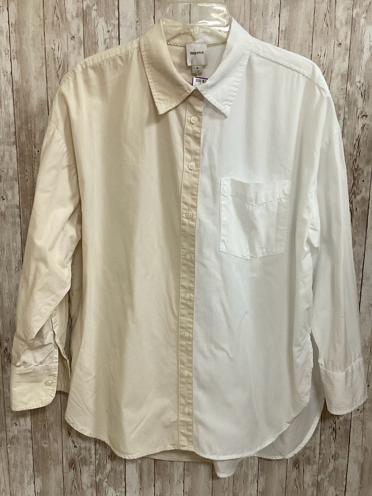 Size M MAEVE WHITE & BEIGE Top