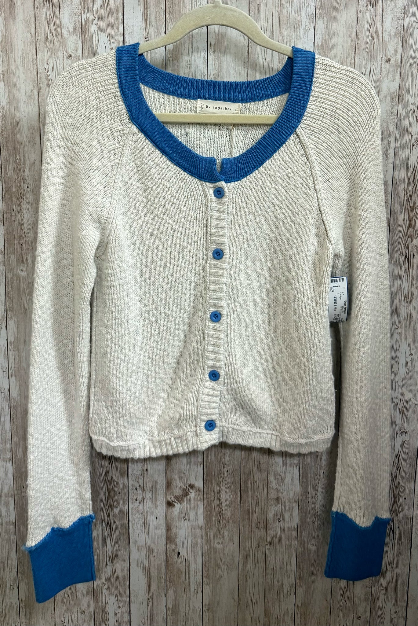 Size L BY TOGETHER Cream Cardigan