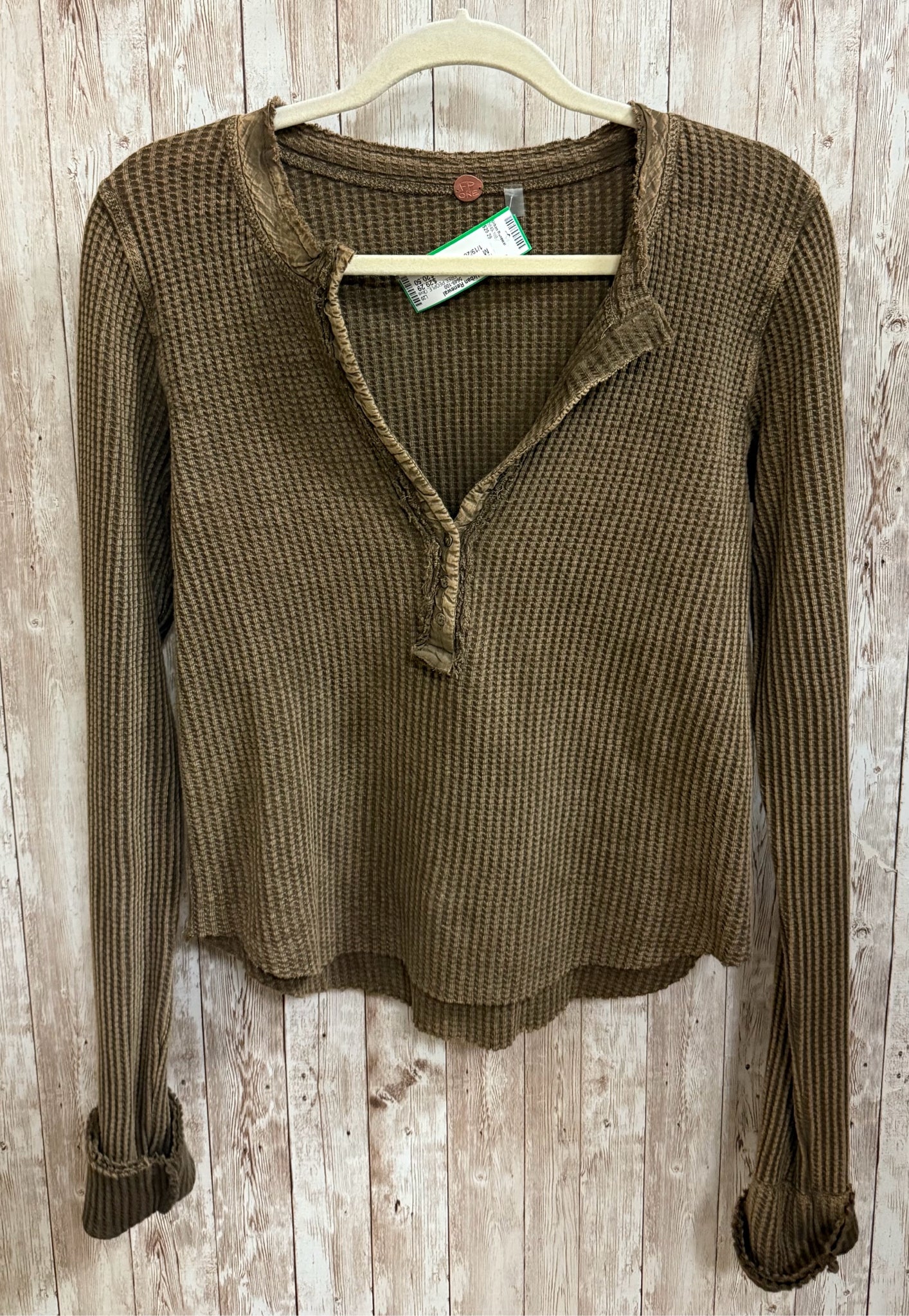Size M FREE PEOPLE Olive Top