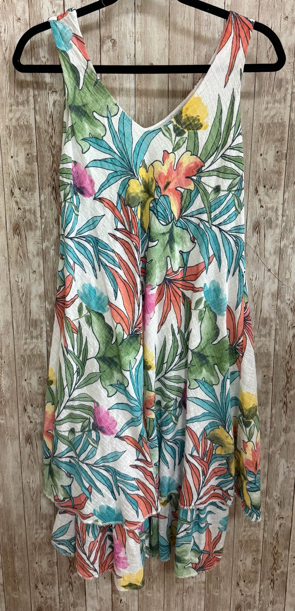 Size S MADE IN ITALY WHITE AND MULTI FLORAL Dress
