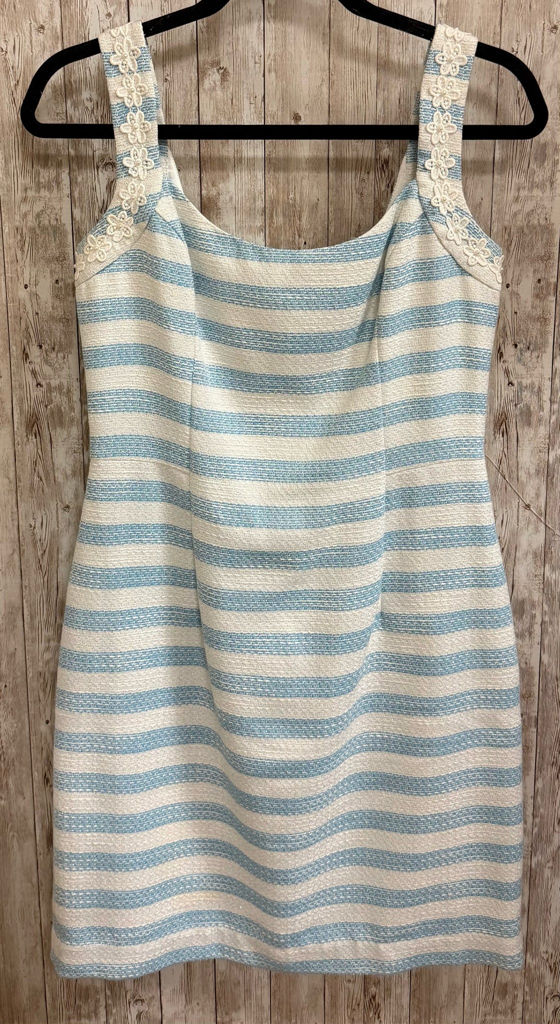 Size 6 LILLY PULITZER WHITE AND BLUE STRIPE 2 PC Dress