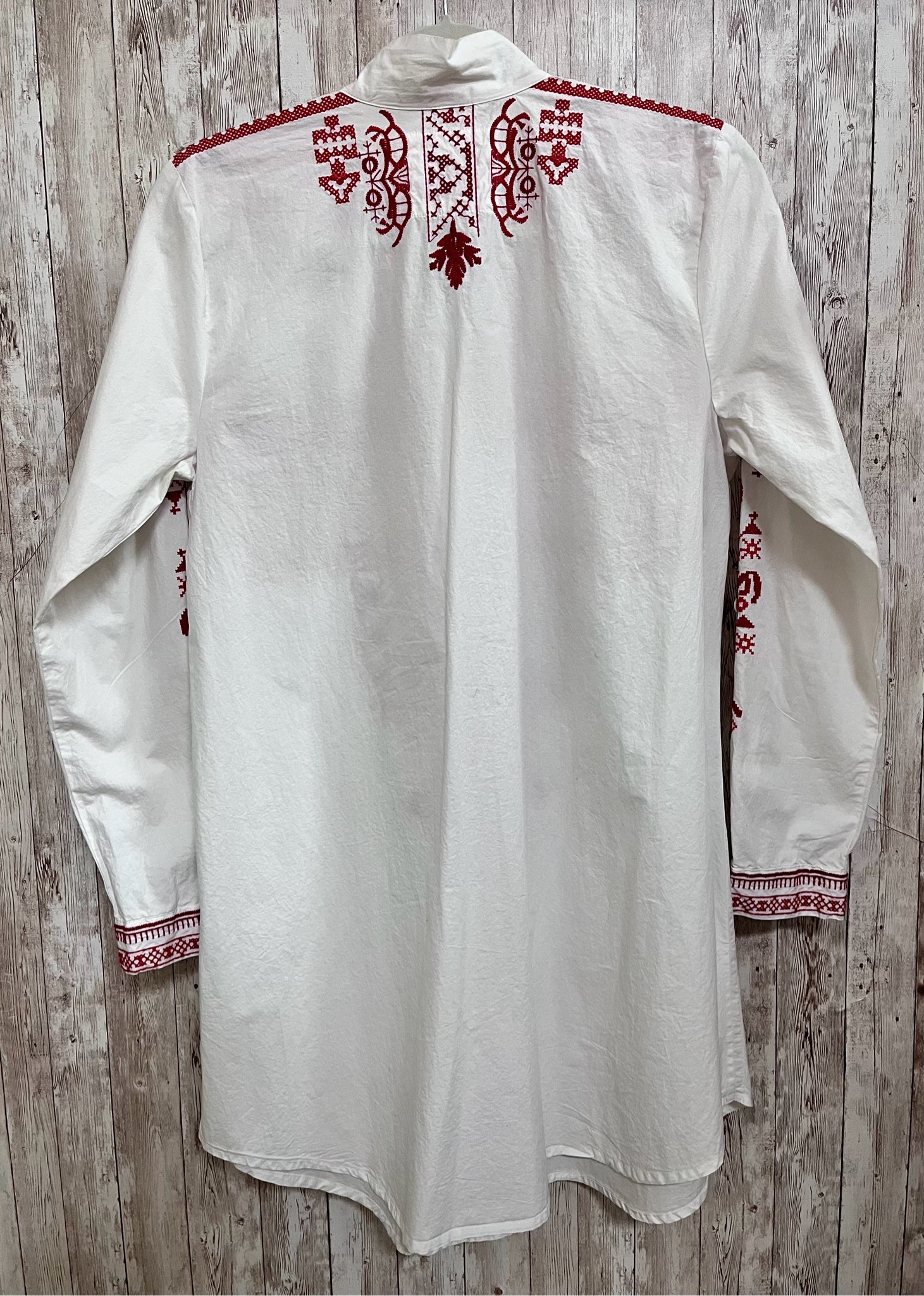 JOHNNY WAS WHITE AND RED Women Size S Tunic